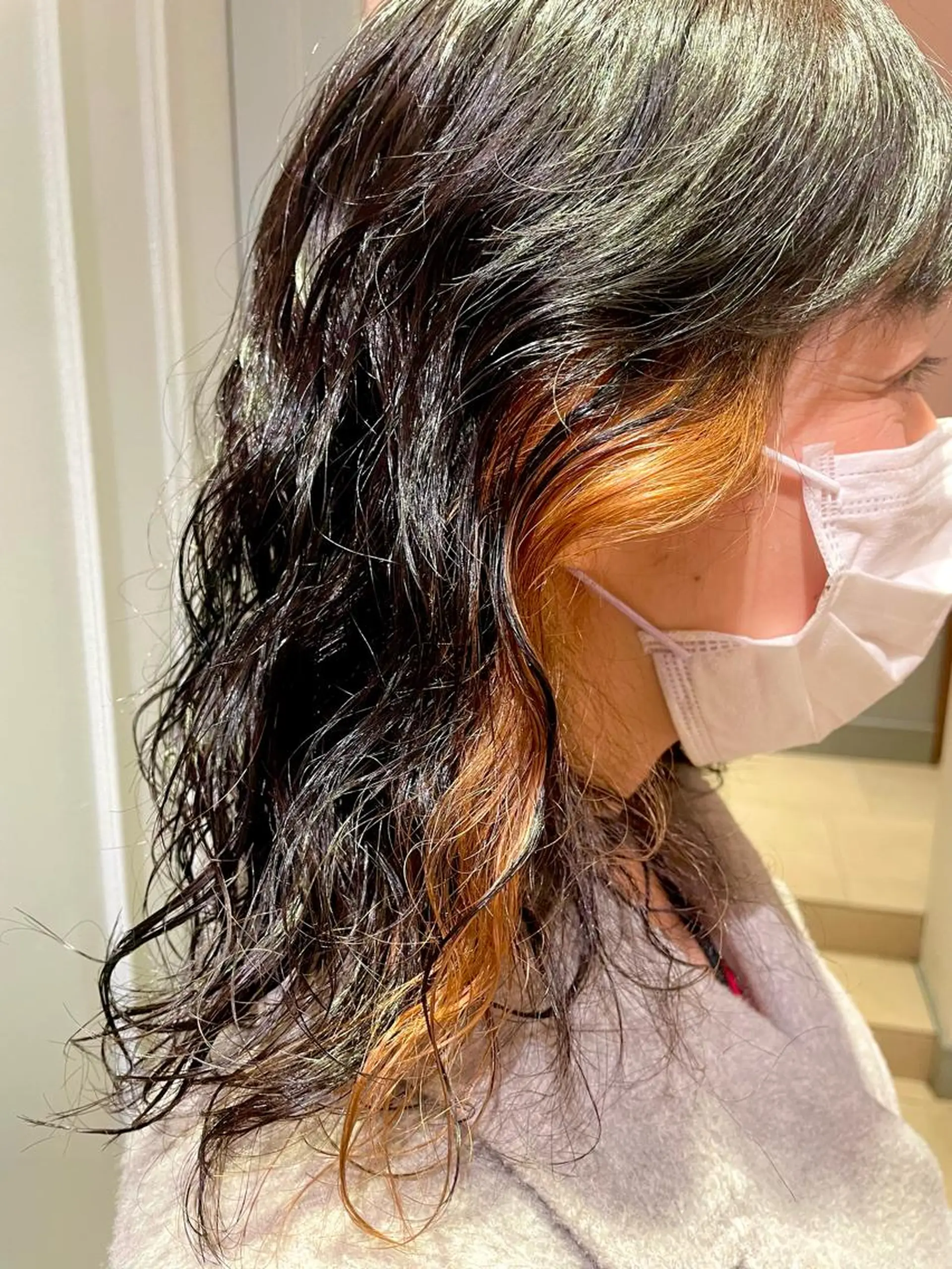 ミディアム カットモデル ヨネダのヘアスタイル