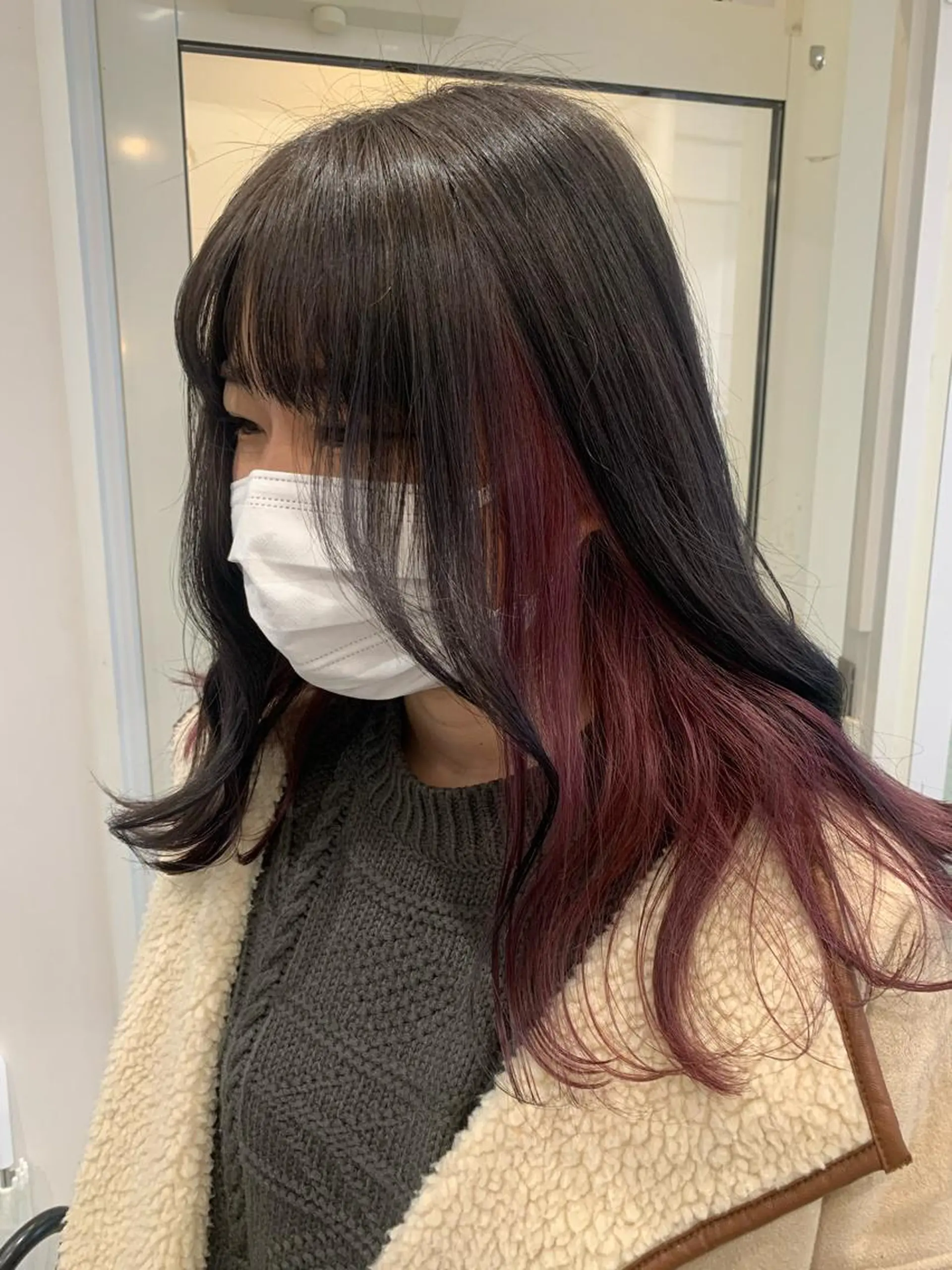 ロング カット ヘアカラー AMI🎀韓国ヘア keshiki大名のヘアスタイル