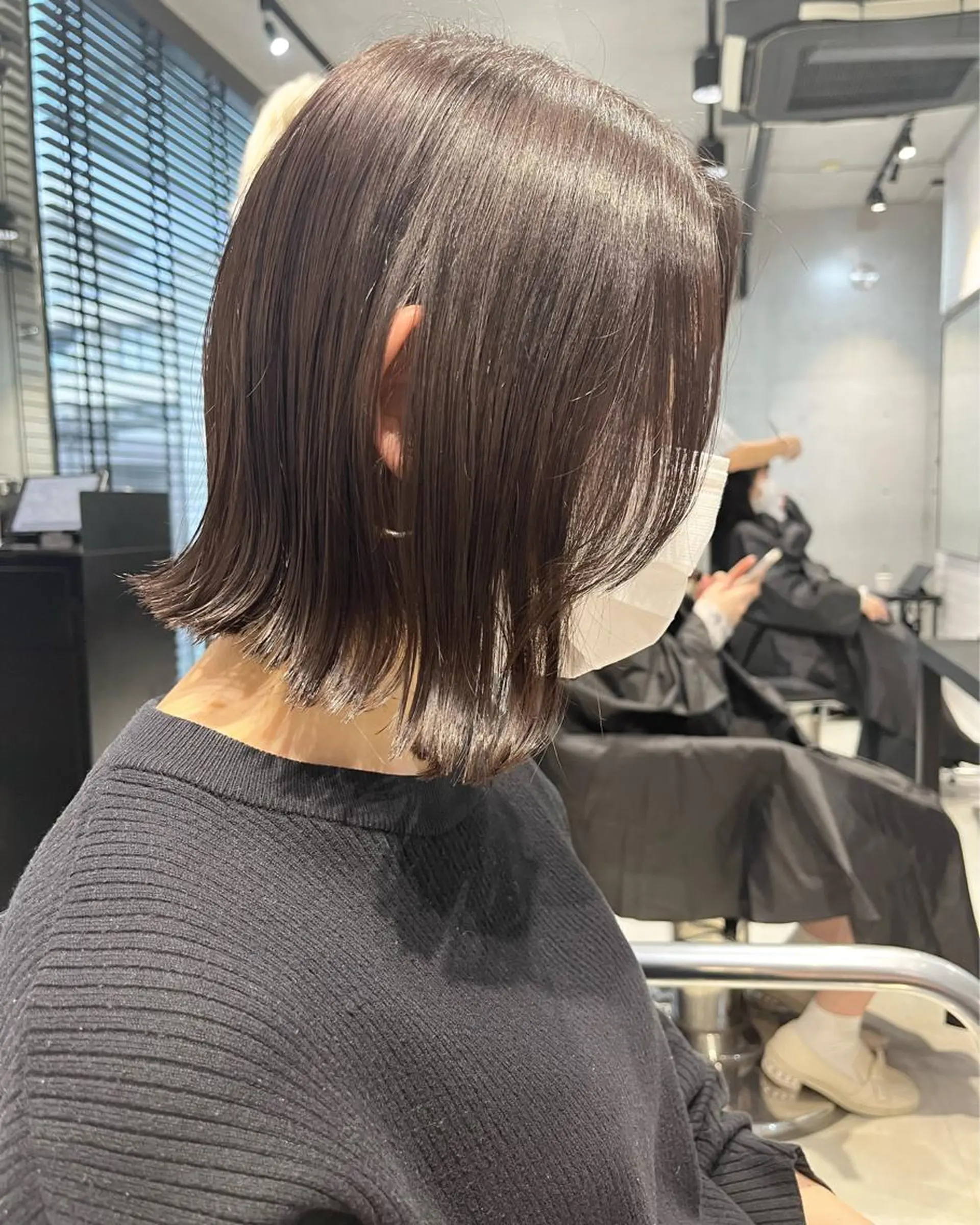 セミロング カラー パーマ ヘアアレンジ カット ヘアカラー トリートメント ヘッドスパ ヘアセット 透明感/オリーブ/ グレージュ/YUKAのヘアスタイル