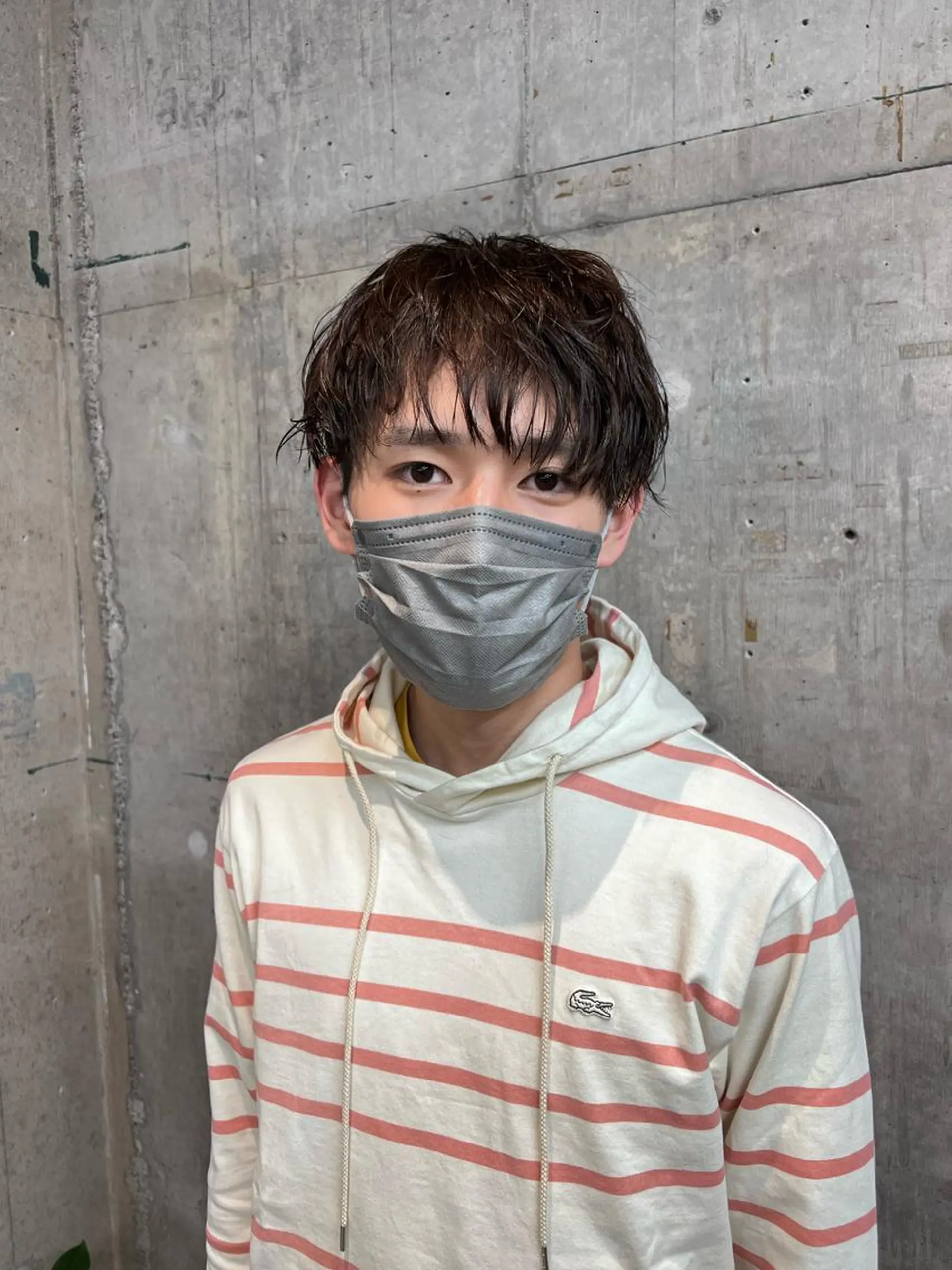 ショート カラー パーマ メンズ ブラウンカラー 透明感カラー ショートヘア メンズパーマ /SUNAOのヘアスタイル