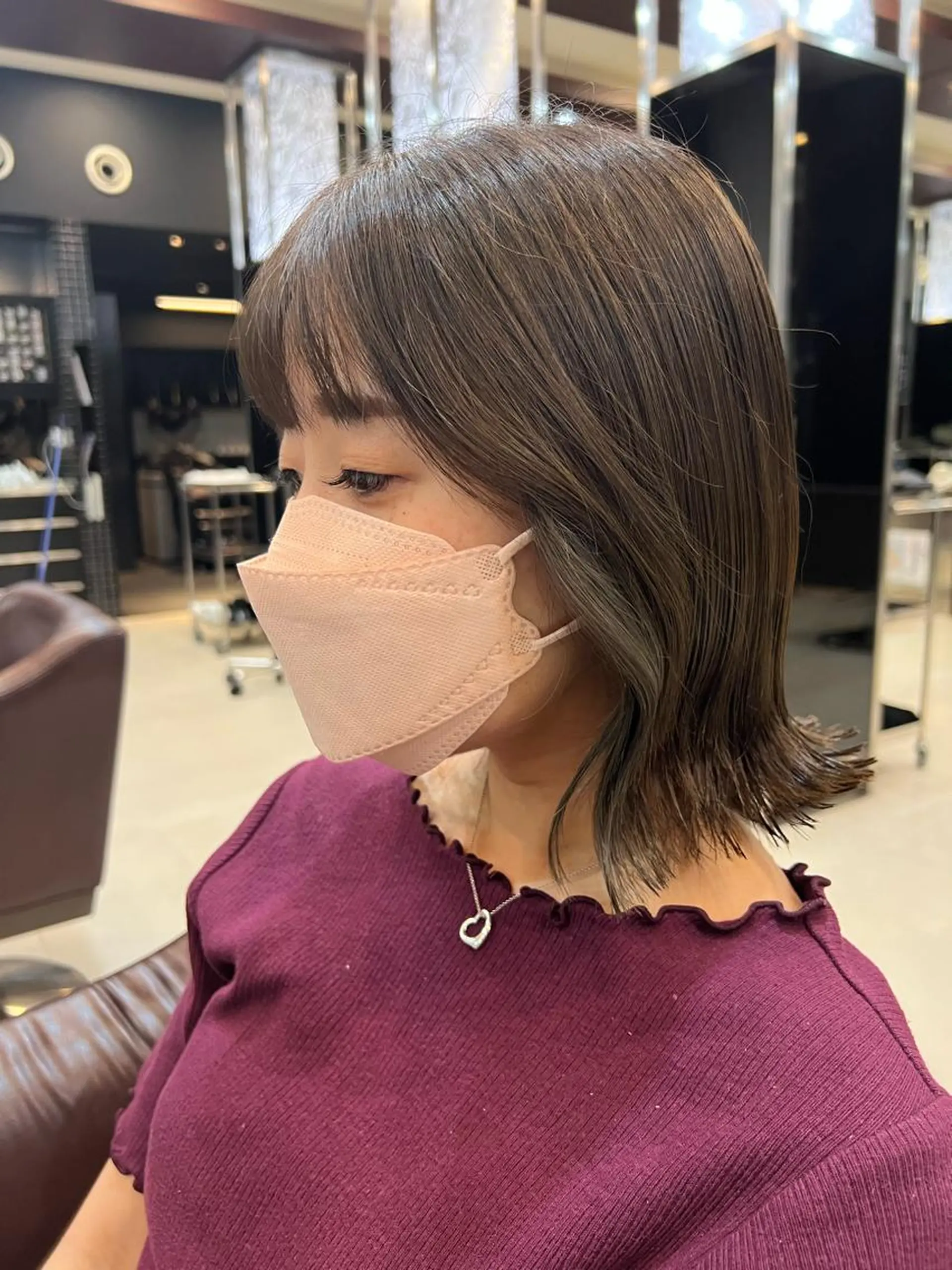 ミディアム 南 妃那のヘアスタイル