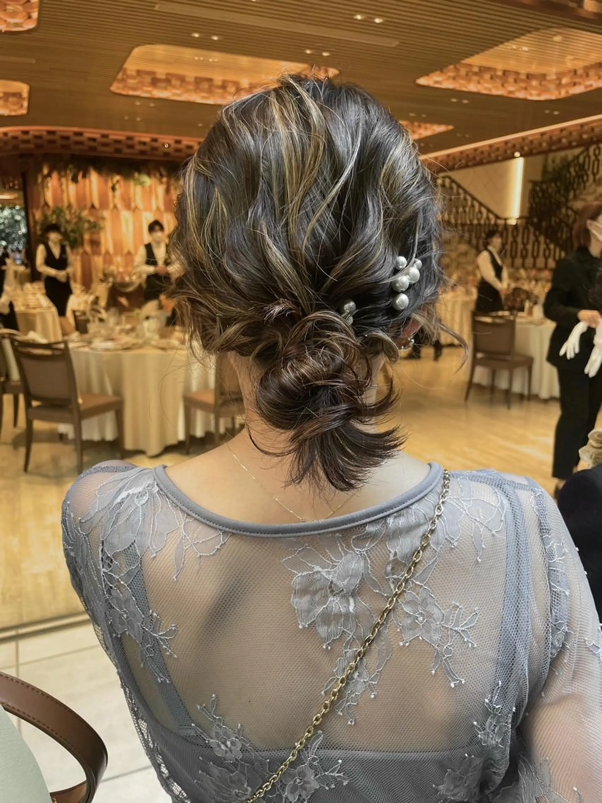 ミディアム ヘアアレンジ ヘアセット 齊藤 桃子のヘアスタイル