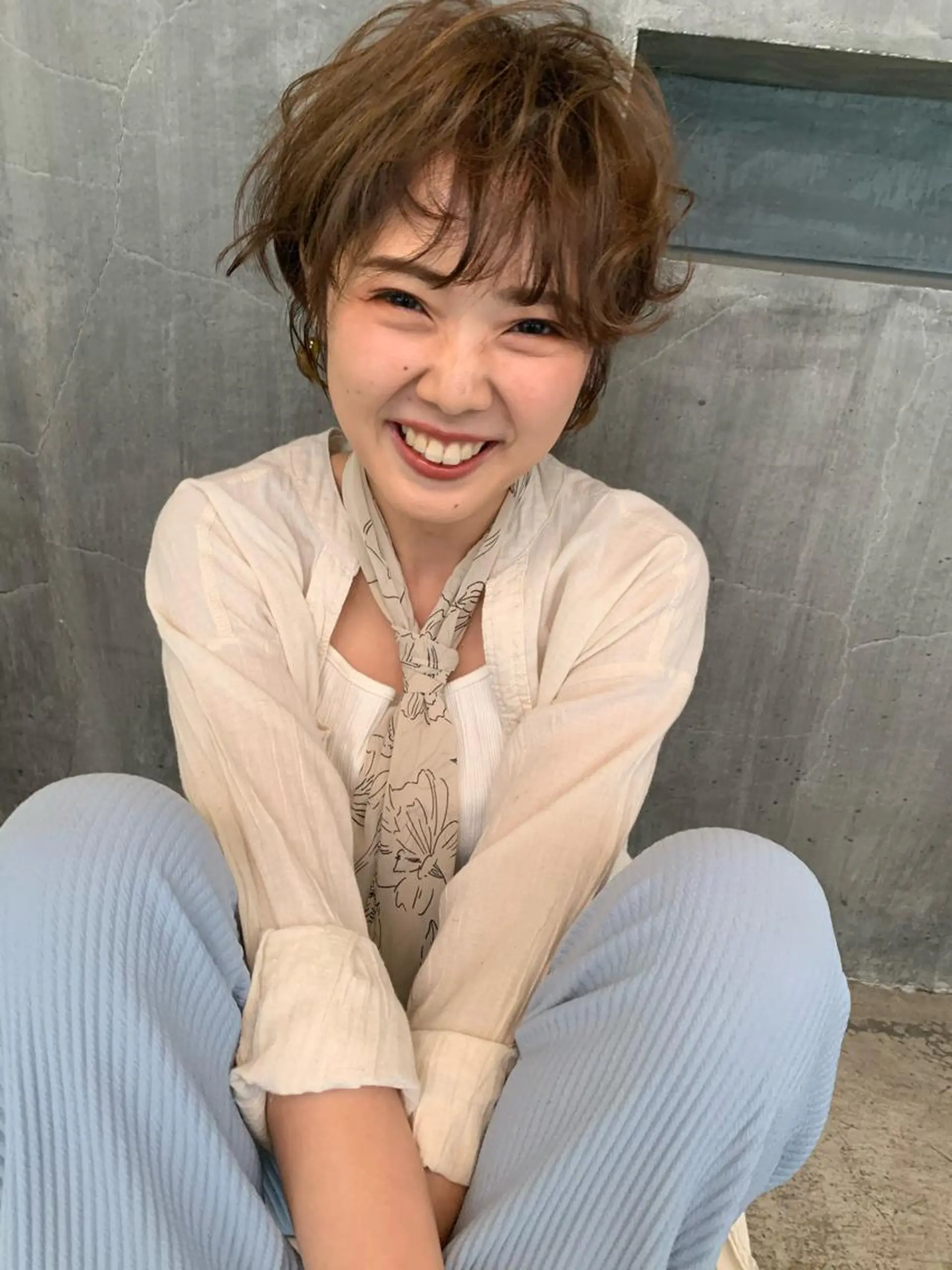 ショート ヘアカラー ヘアセット 田中 亜沙美のヘアスタイル