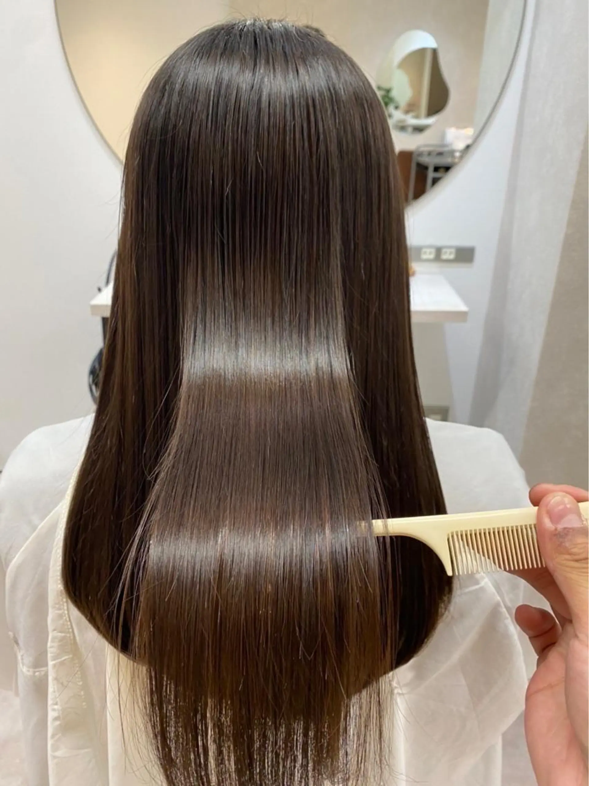 ロング 縮毛矯正 酸性ストレート カット 縮毛矯正 トリートメント 似合わせレイヤー カット/KANNAのヘアスタイル
