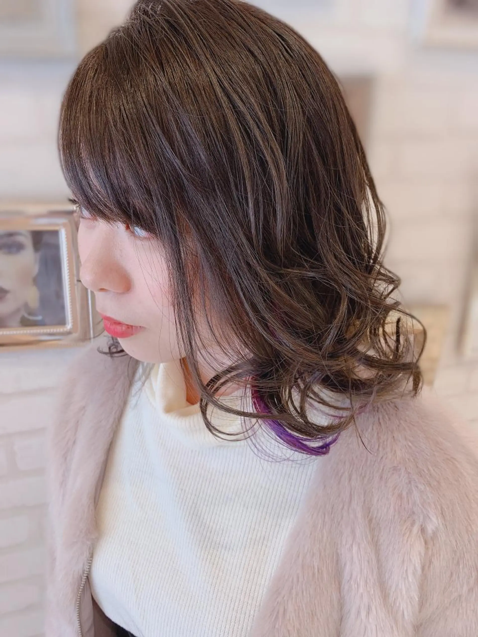 ミディアム カラー ému エミュ　hair &spa所属・近藤 みゅうまのヘアスタイル