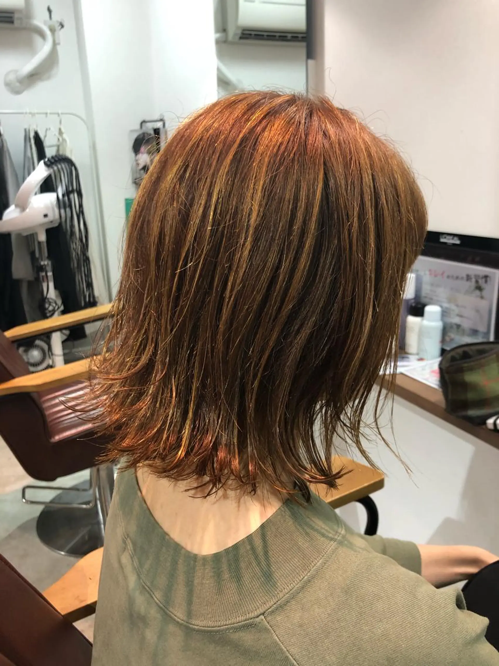 ミディアム カラー ブリーチ ダブルカラー ハイライトカラー ハイライト 村田 幸穂のヘアスタイル