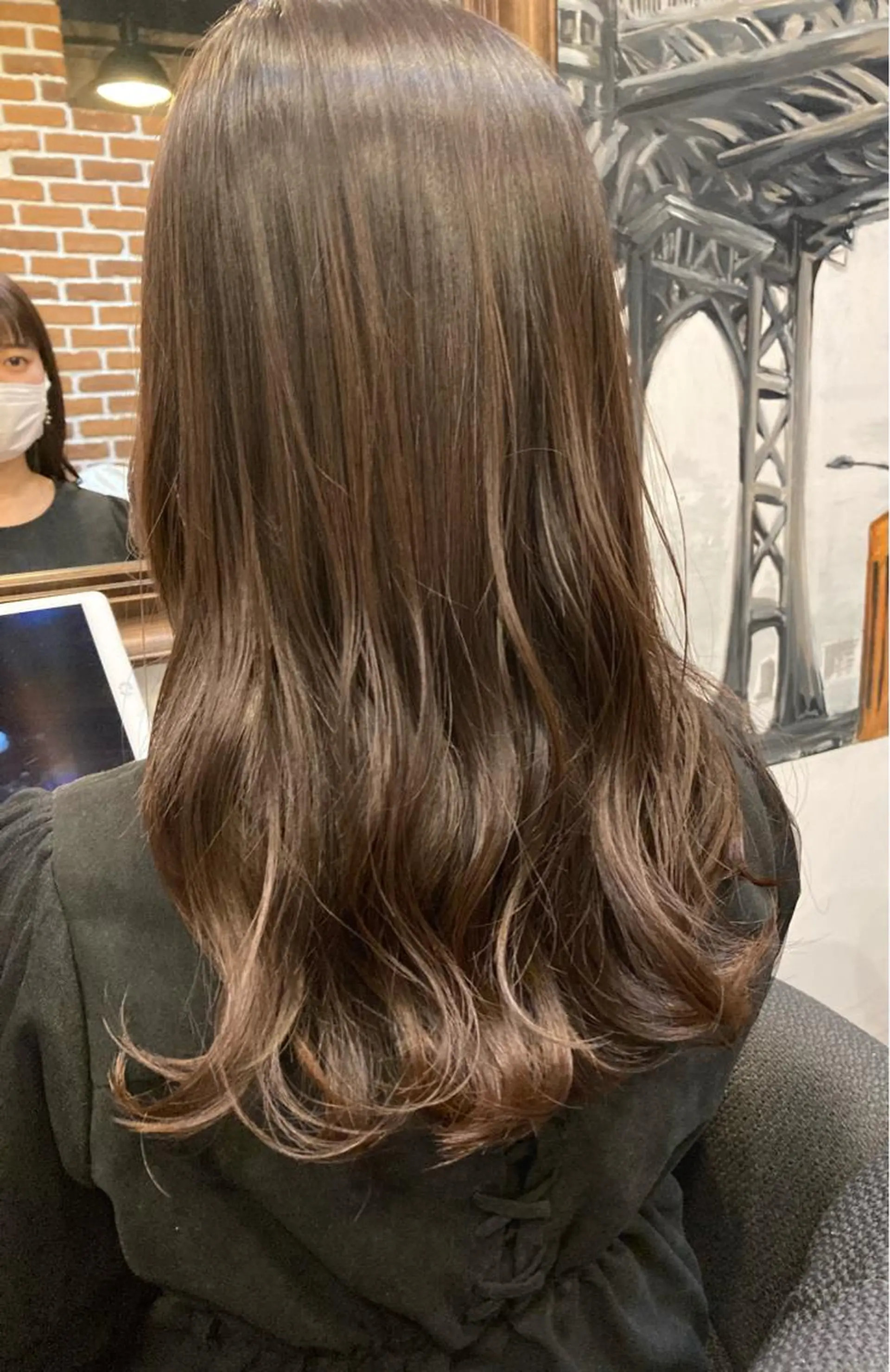 ロング カット ヘアカラー トリートメント ✨色持ちの良い艶 カラー✨蟹江真世のヘアスタイル