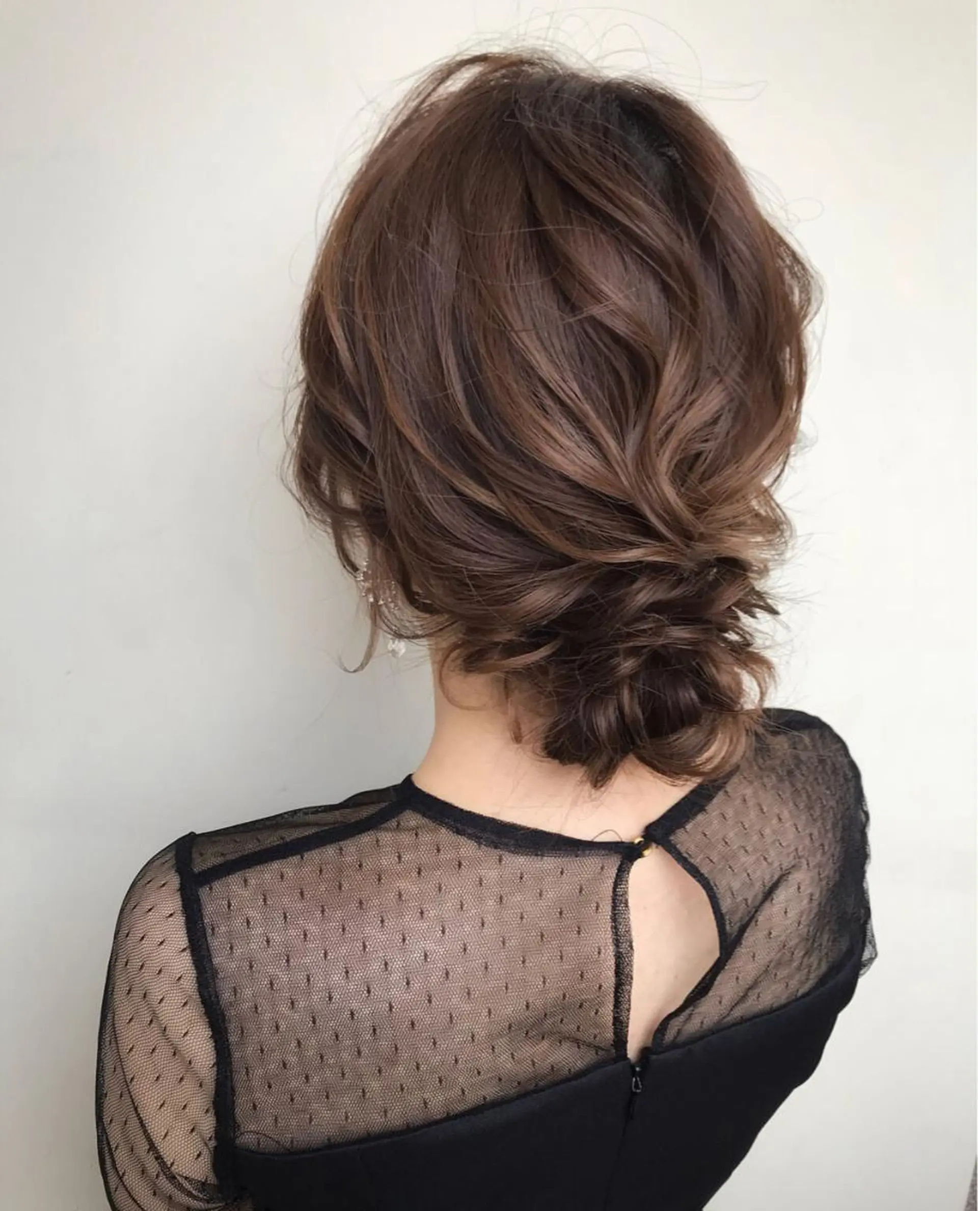 ロング カラー ヘアアレンジ ハイライト、レイヤー カット/西梅田/中西のヘアスタイル