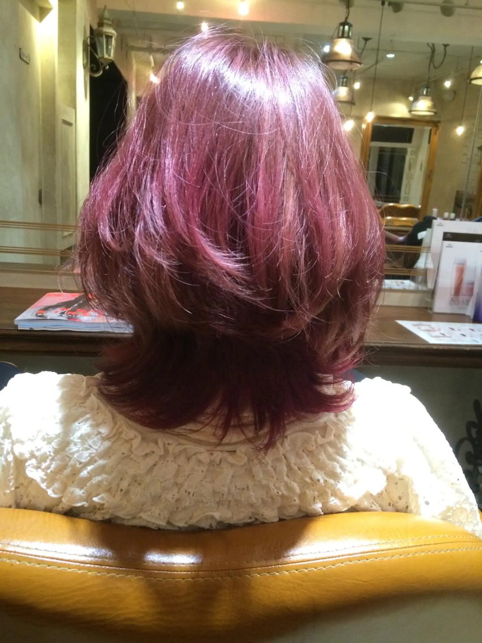 ショート カラー パーマ ヘアアレンジ ダブルカラー ピンクカラー サロンドミルク 原宿のヘアスタイル