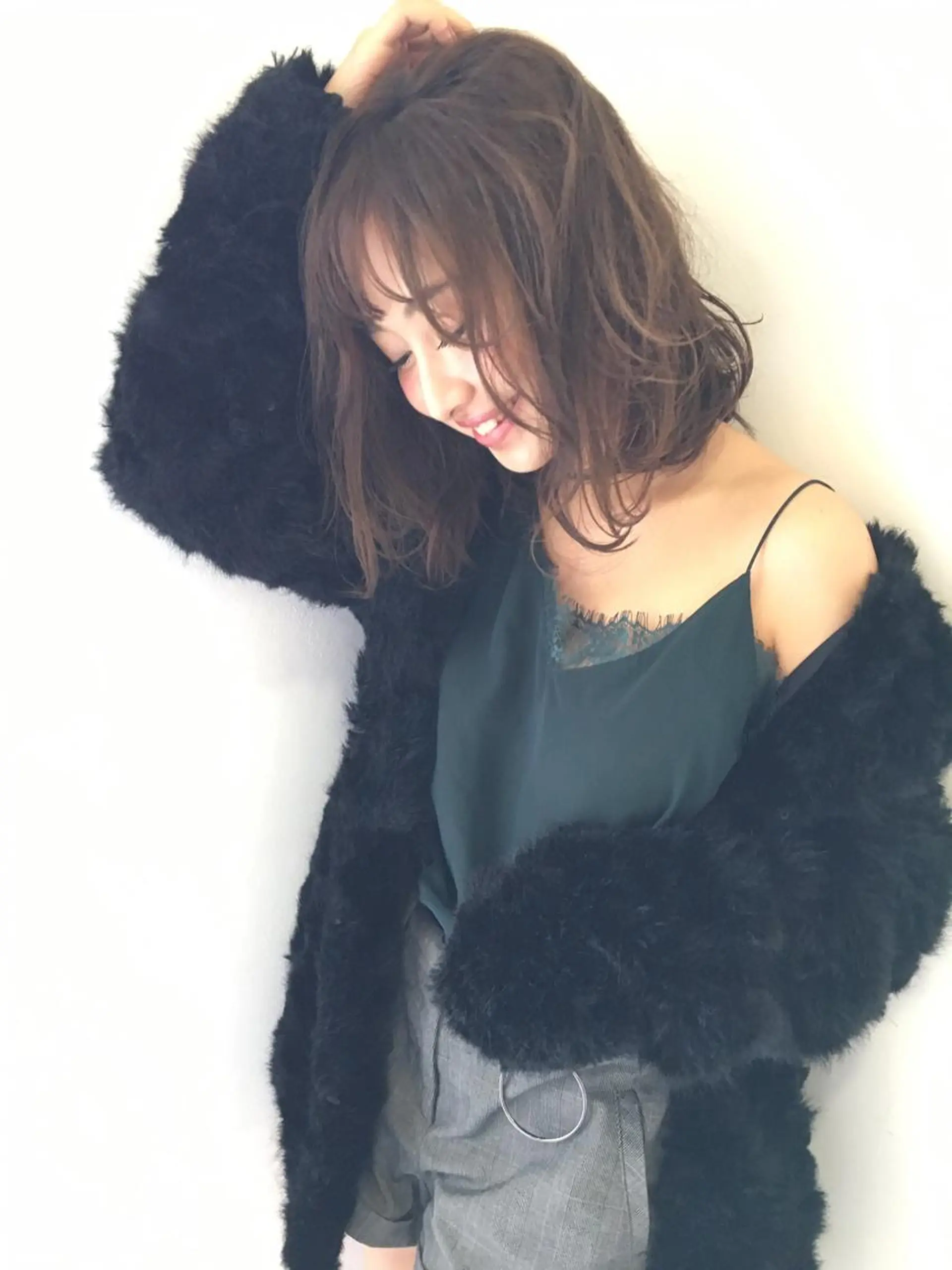 セミロング 店長/mao/ 前髪/顔周りカットのヘアスタイル