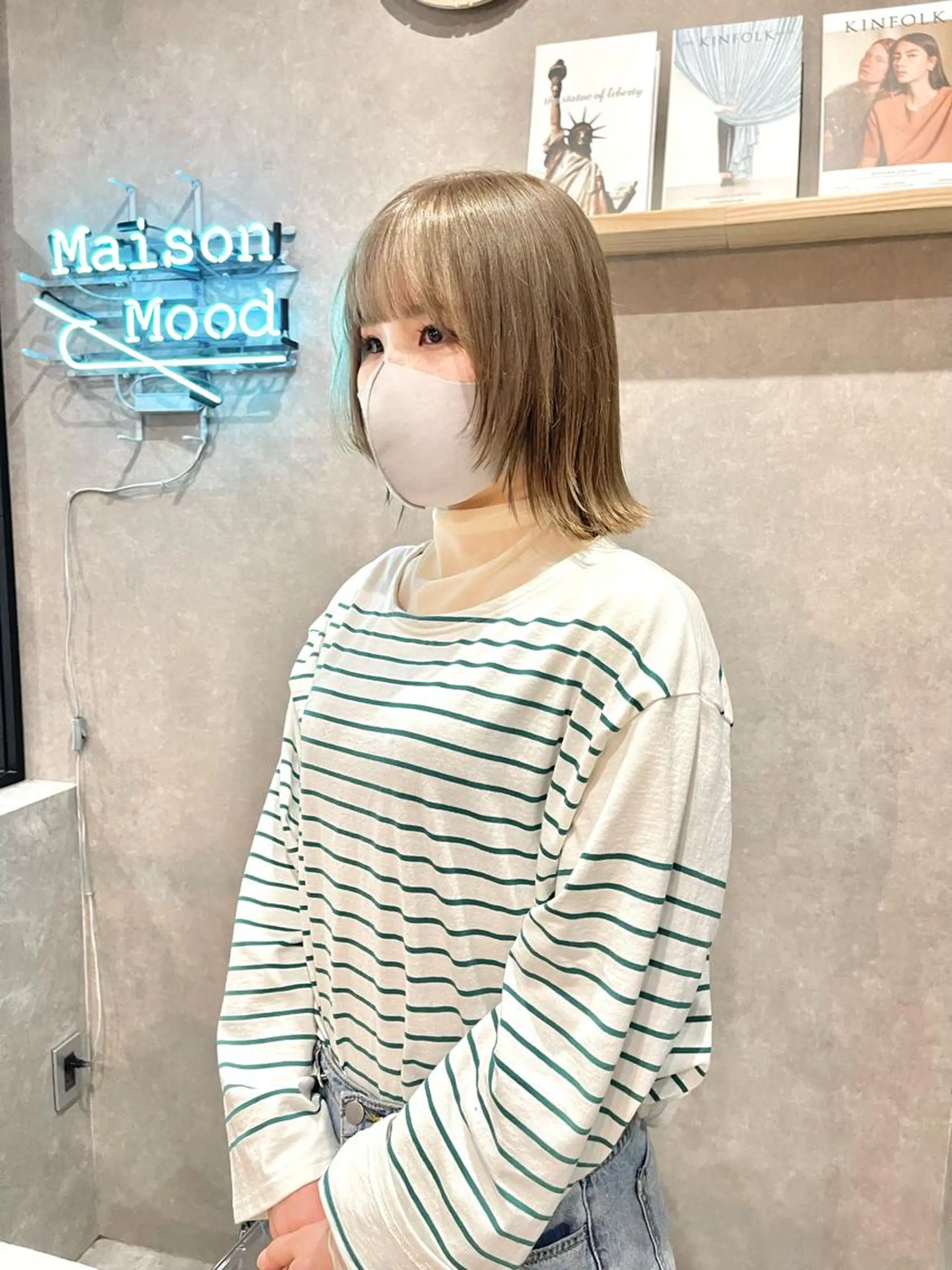 ミディアム カラー カット ヘアカラー トリートメント mood tatemachiのヘアスタイル