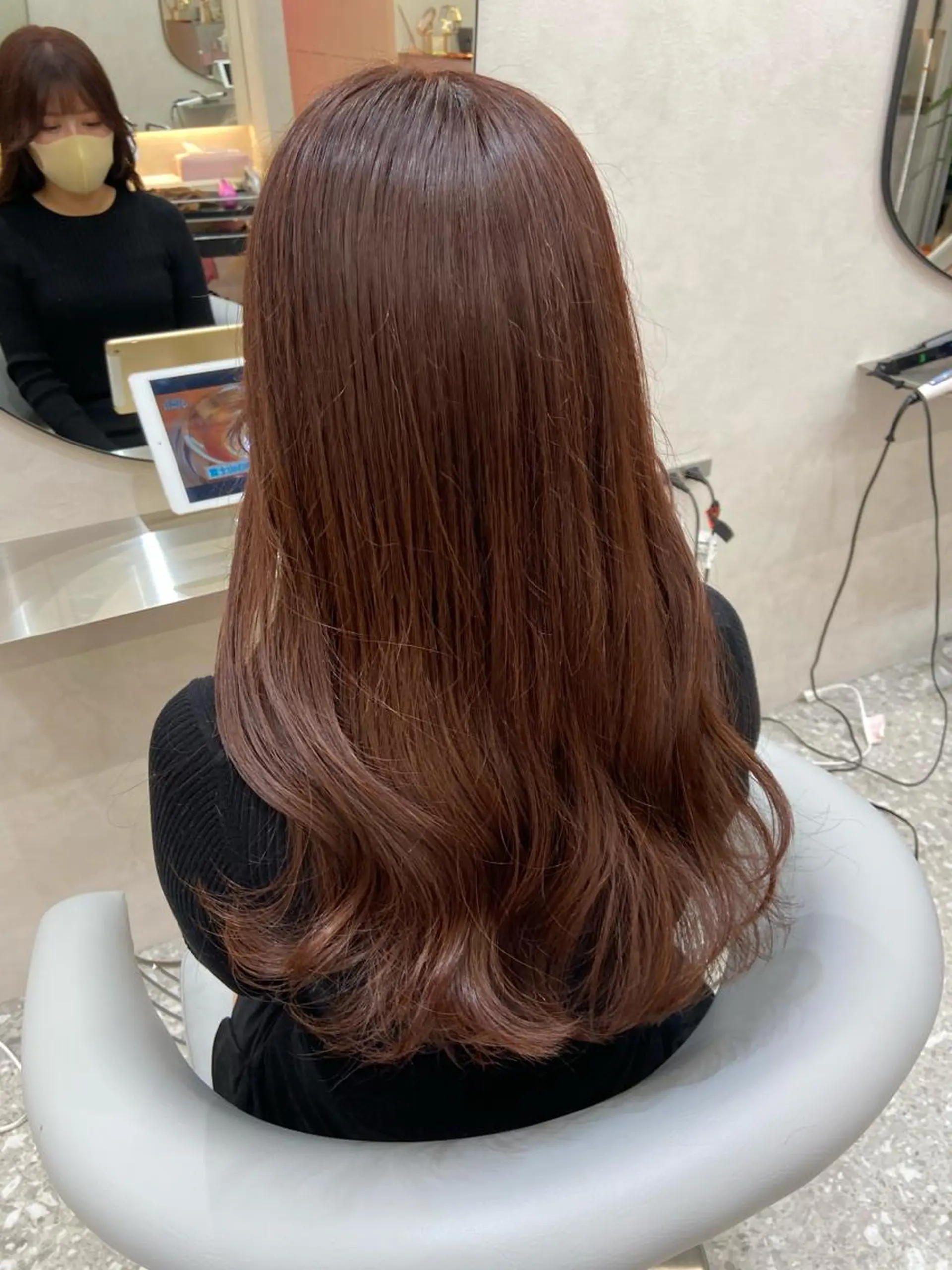 ロング カラー シールエクステ ブリーチ ブラウンカラー ケアカラー ダブルカラー カット ヘアカラー トリートメント 新宿/韓国ヘア 中明度カラー/かやのヘアスタイル