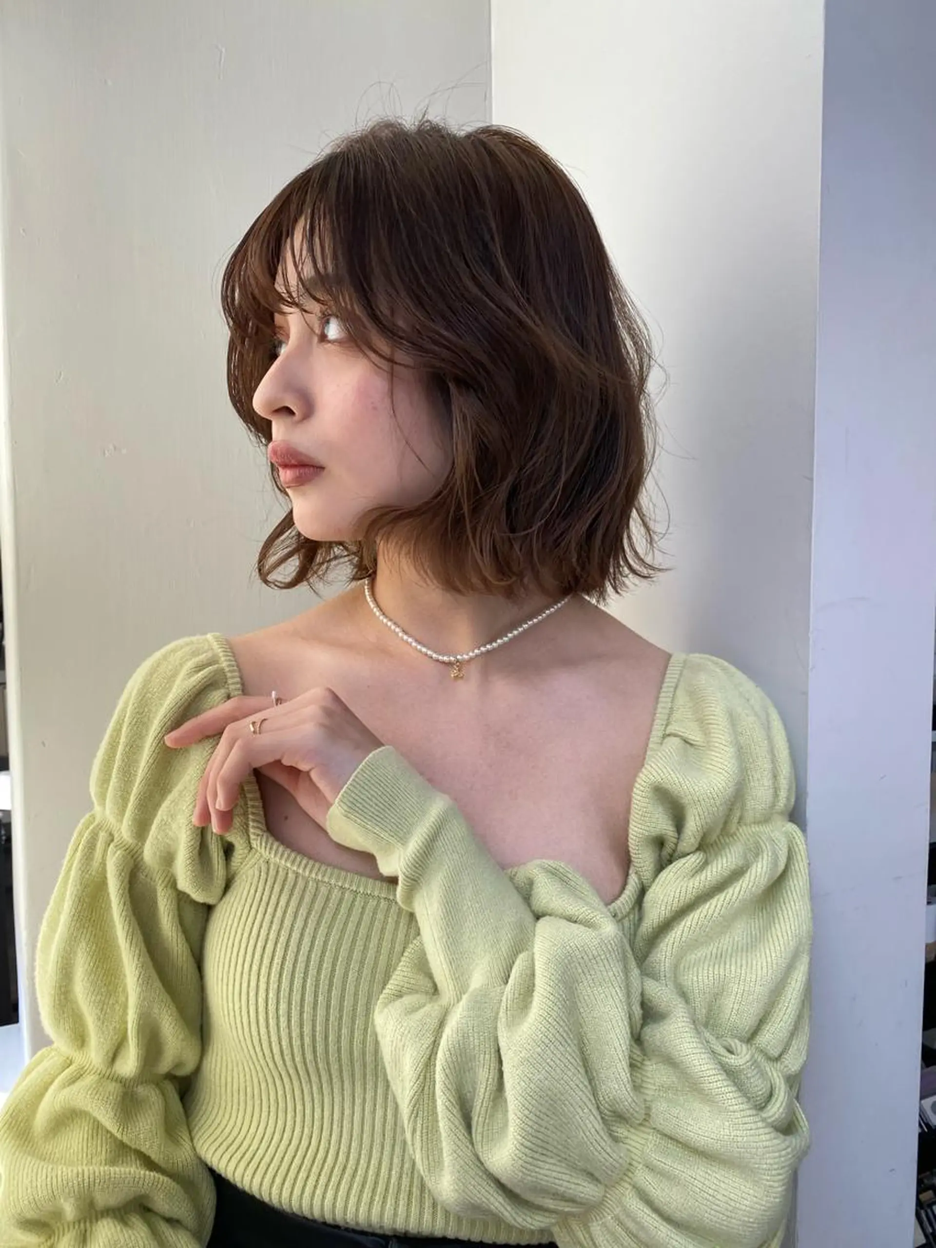 ミディアム ボブ 谷野 祥真のヘアスタイル