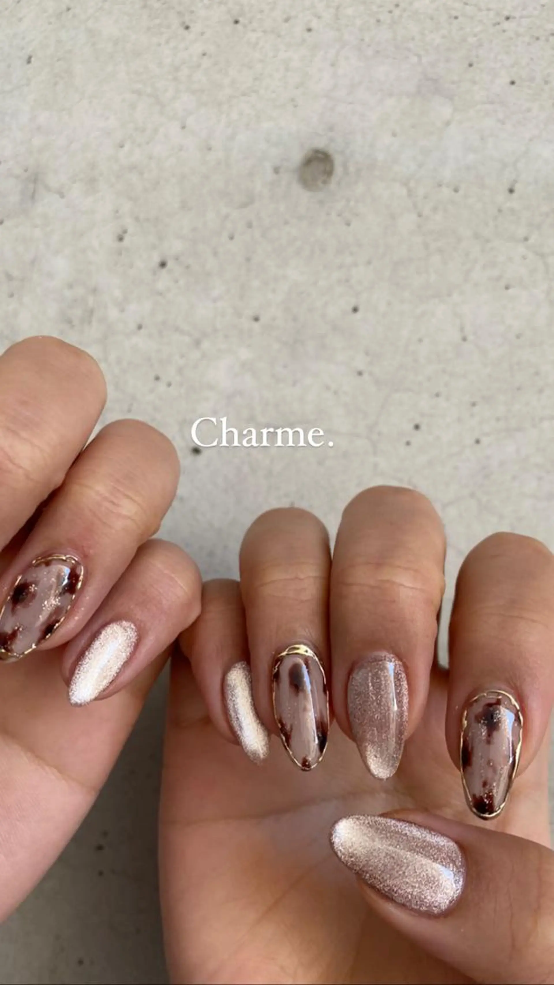 ネイル 持ち込み ニュアンスネイル Charme. NOBUKOのネイルデザイン
