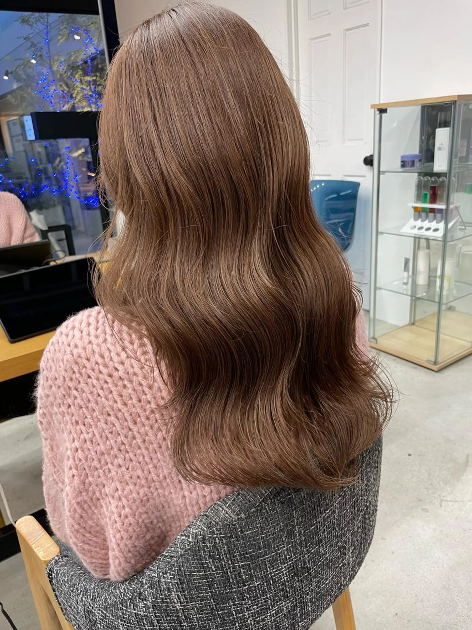 ロング カラー ベージュカラー ハイライトカラー ピンクカラー ピンクベージュ ハイライト クドウレイ fifth渋谷のヘアスタイル