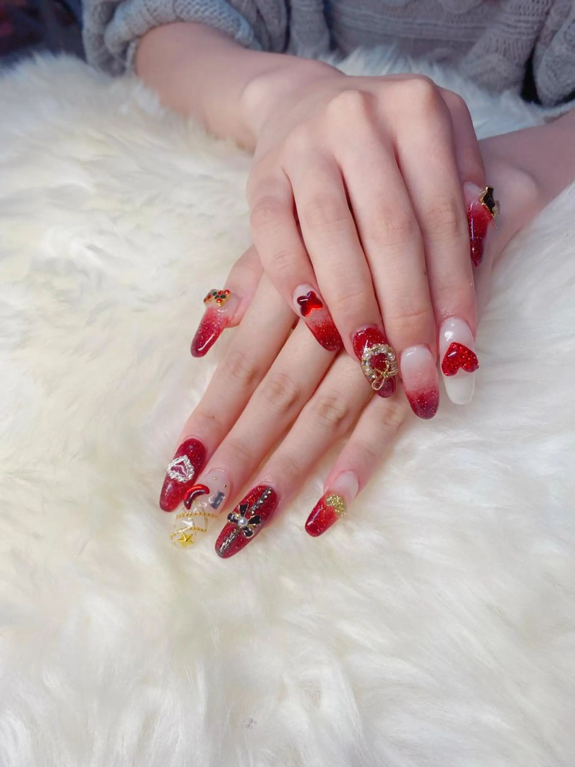 ロング ハンドネイル ハンドケア 💜MIYA nail川崎店のネイルデザイン