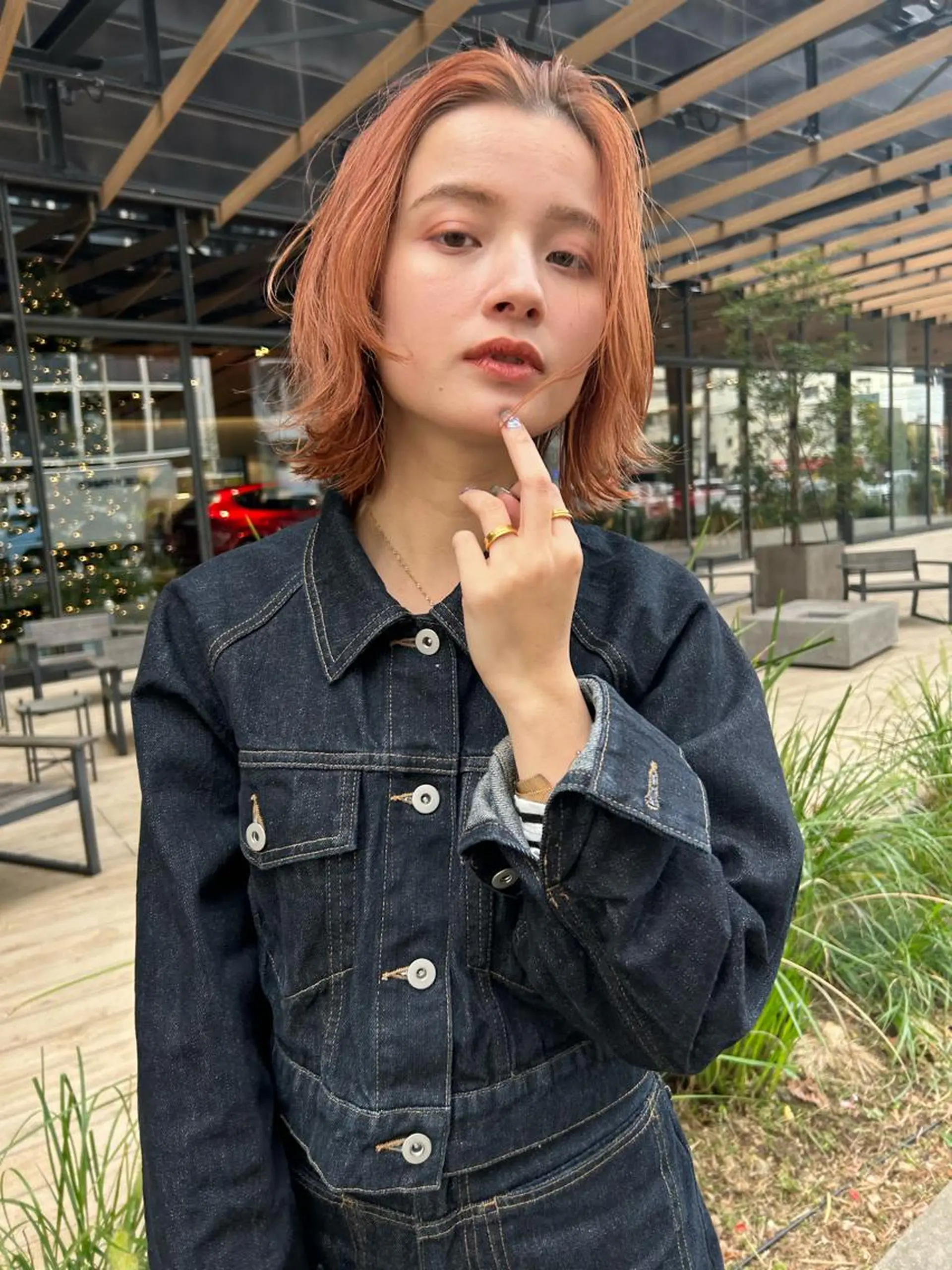 ミディアム カラー カット ヘアカラー トリートメント mood tatemachiのヘアスタイル