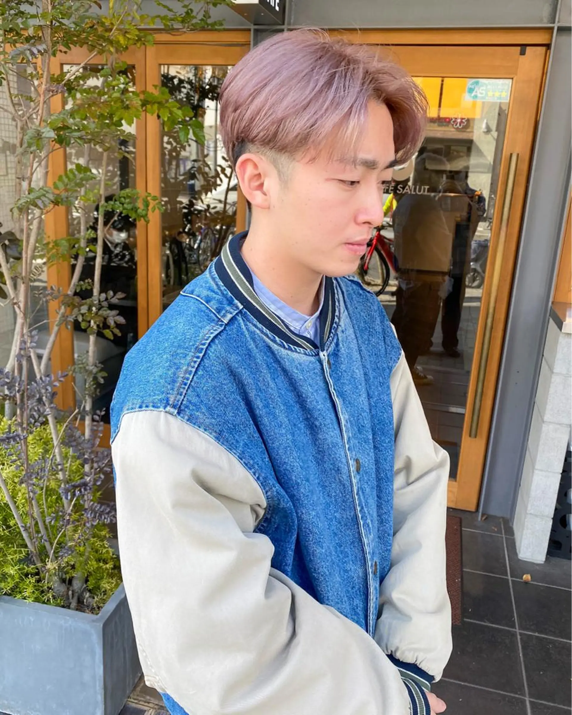 カラー メンズ メンズブリーチ ブリーチ ピンクカラー 栄/矢場町 三井太朗のヘアスタイル