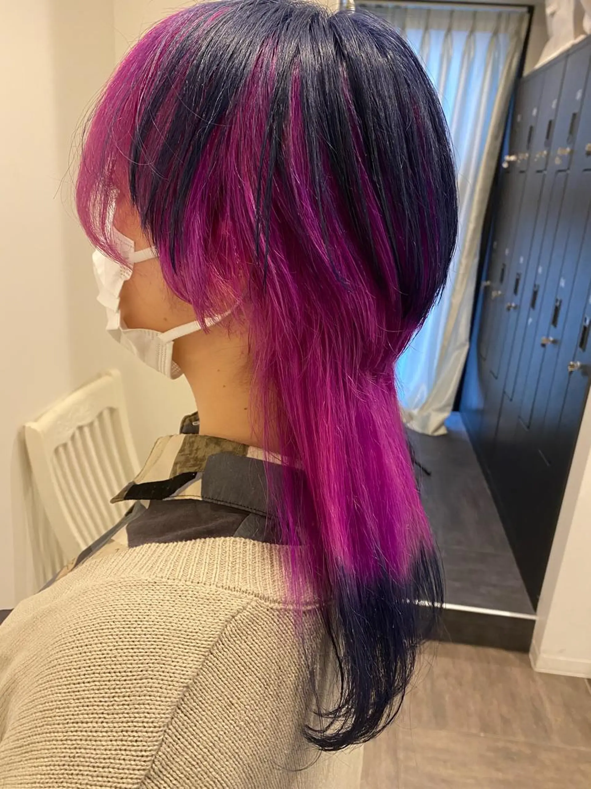 ロング カラー ハイライト/ブリーチ バレイヤージュ関佳祐のヘアスタイル