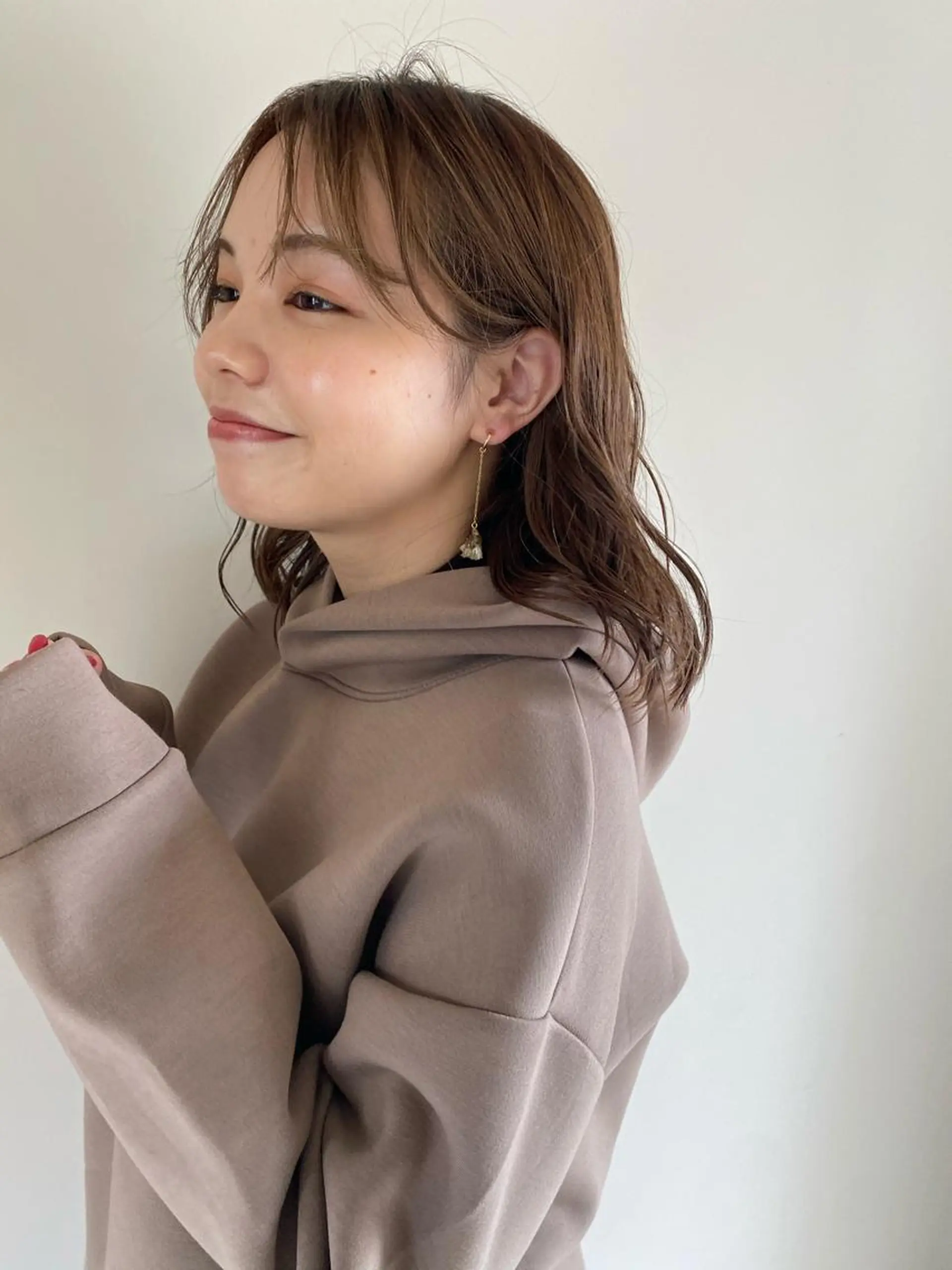 ミディアム カラー パーマ カット ヘアカラー トリートメント 当日予約大歓迎💗 依田瑞希のヘアスタイル