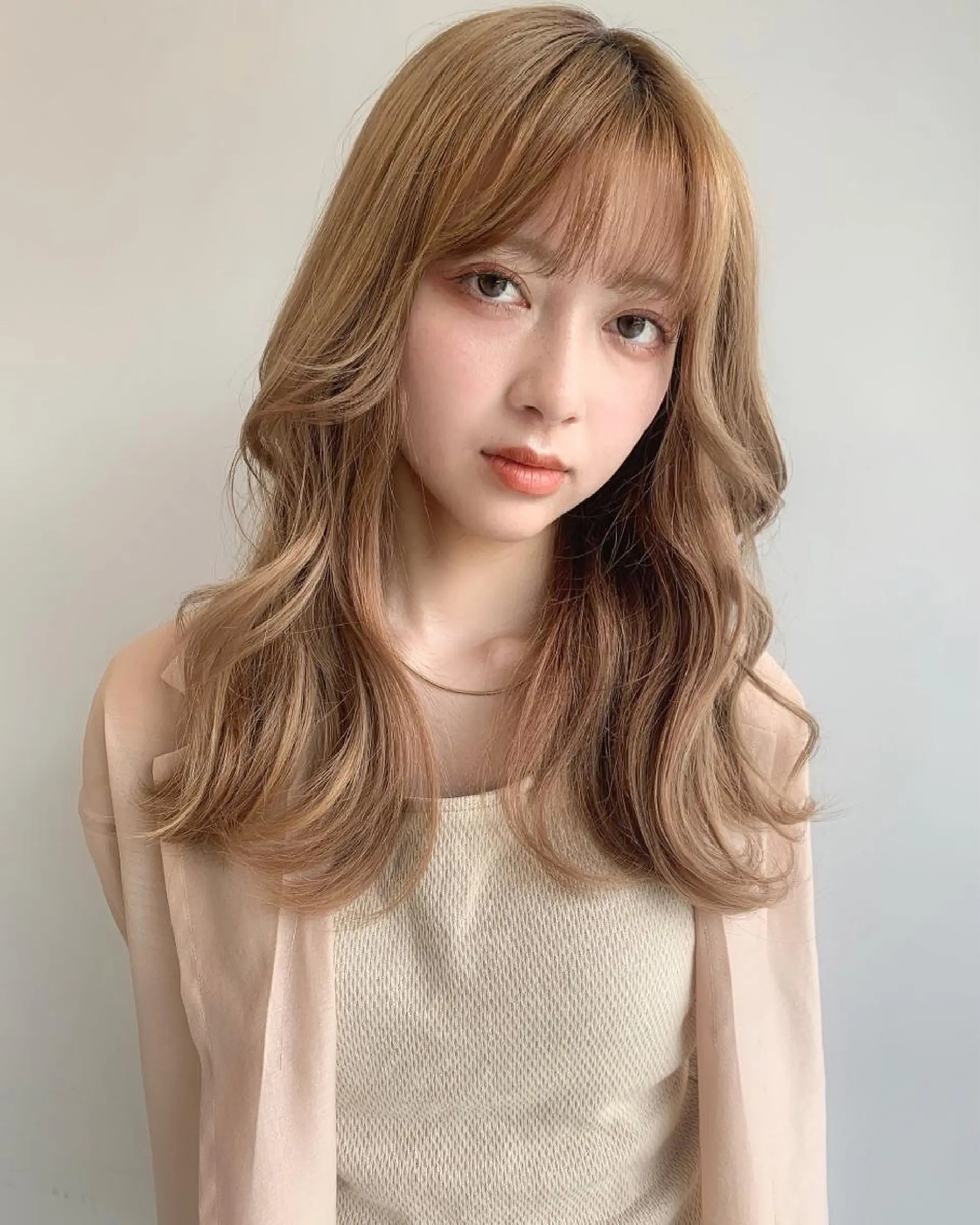 セミロング カラー カット ヘアカラー トリートメント ヘッドスパ 透明感/オリーブ/ グレージュ/YUKAのヘアスタイル