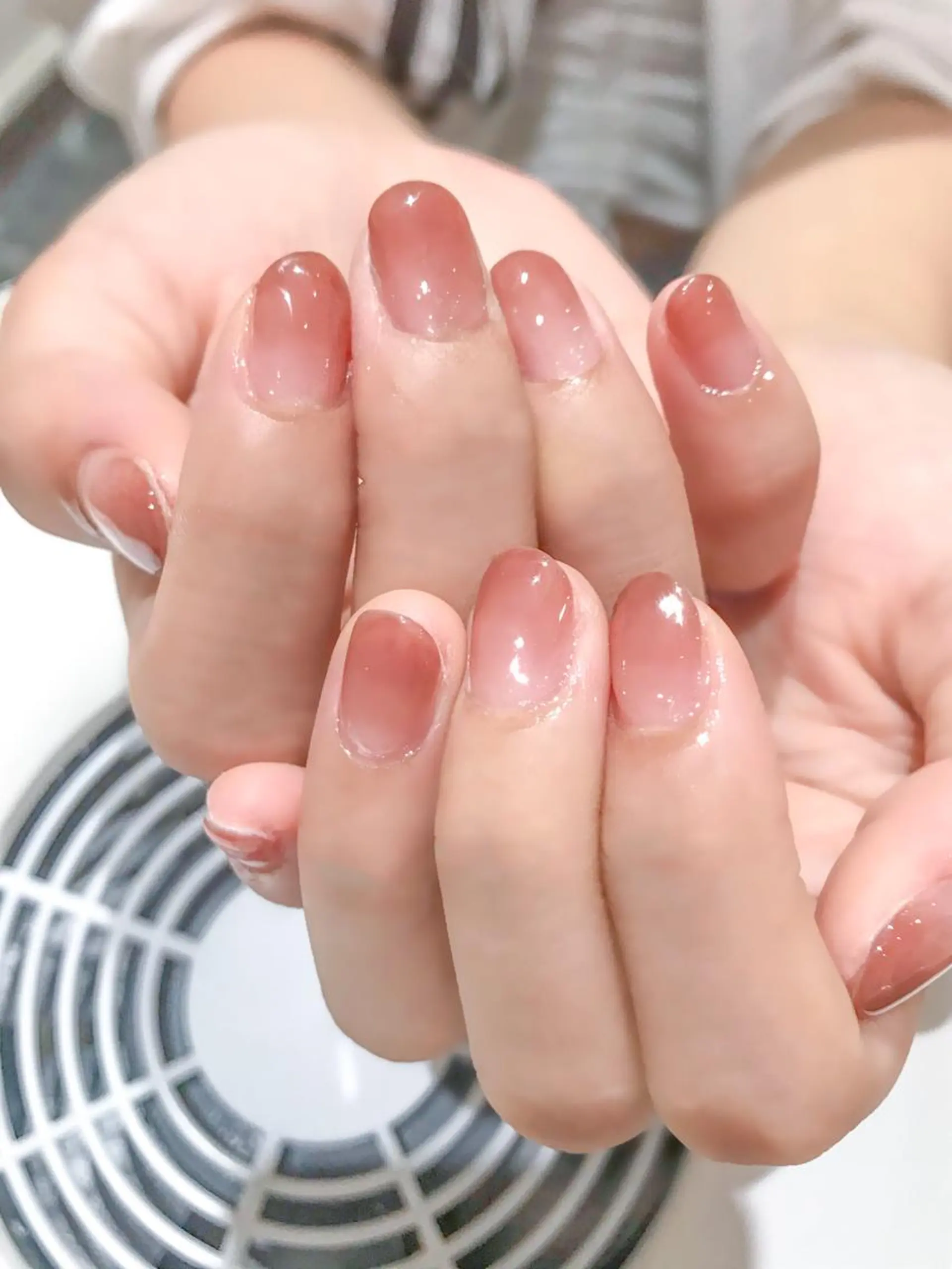 ネイル ブラウン グラデーション Nyanco Nailのネイルデザイン