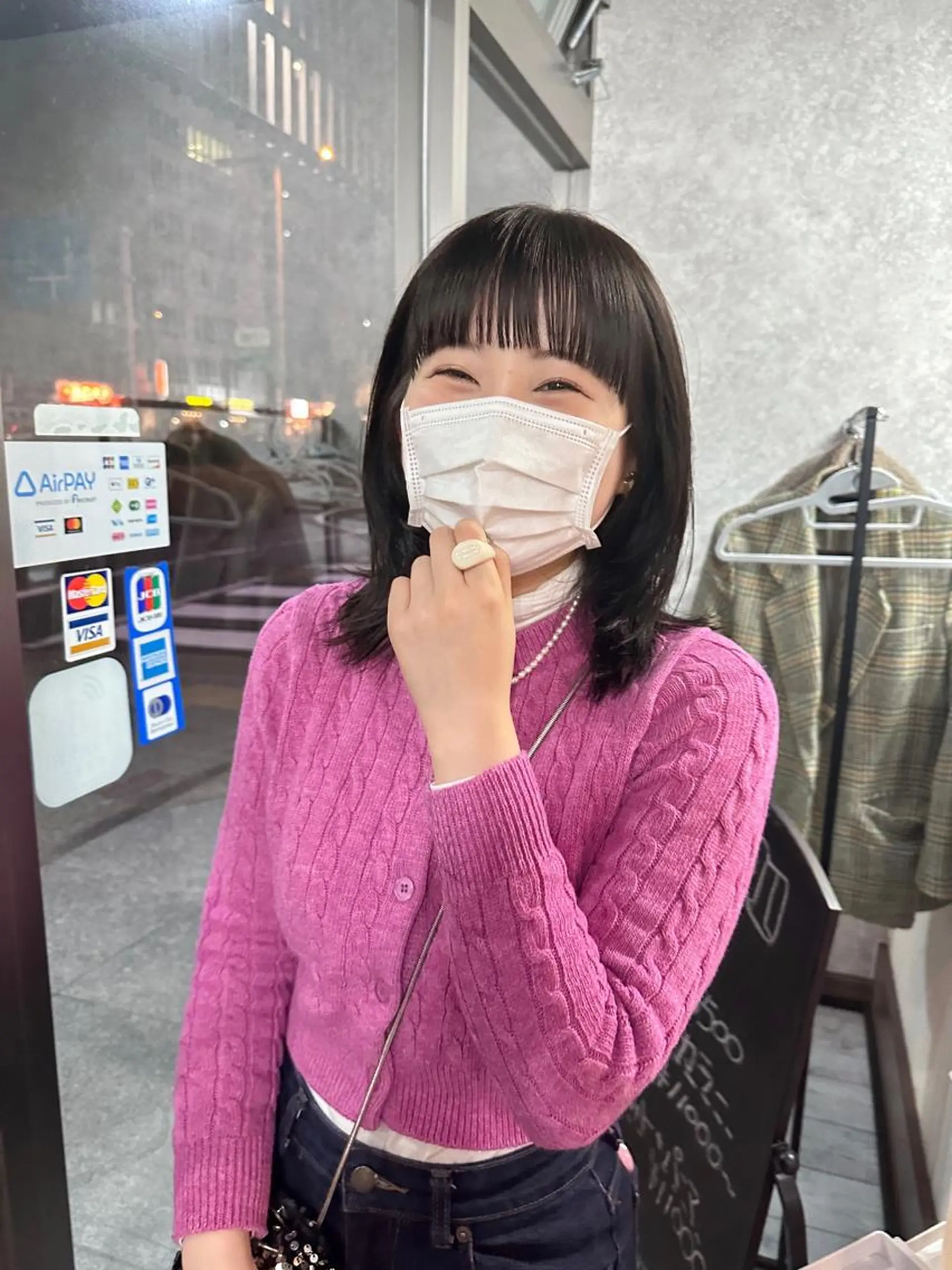 ミディアム カラー レイヤーカット ヘアカラー トリートメント 高橋 みく/ minim 暖色のヘアスタイル