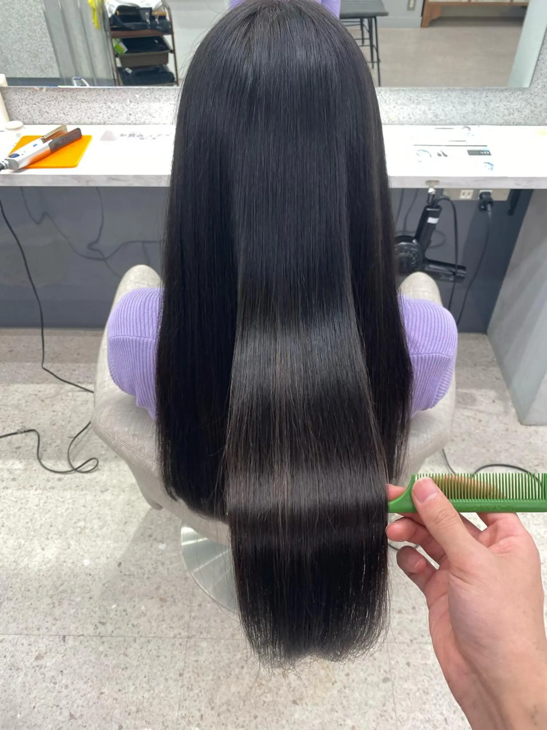 ロング 京都レイヤーカット/ 縮毛矯正/羽柴りくのヘアスタイル