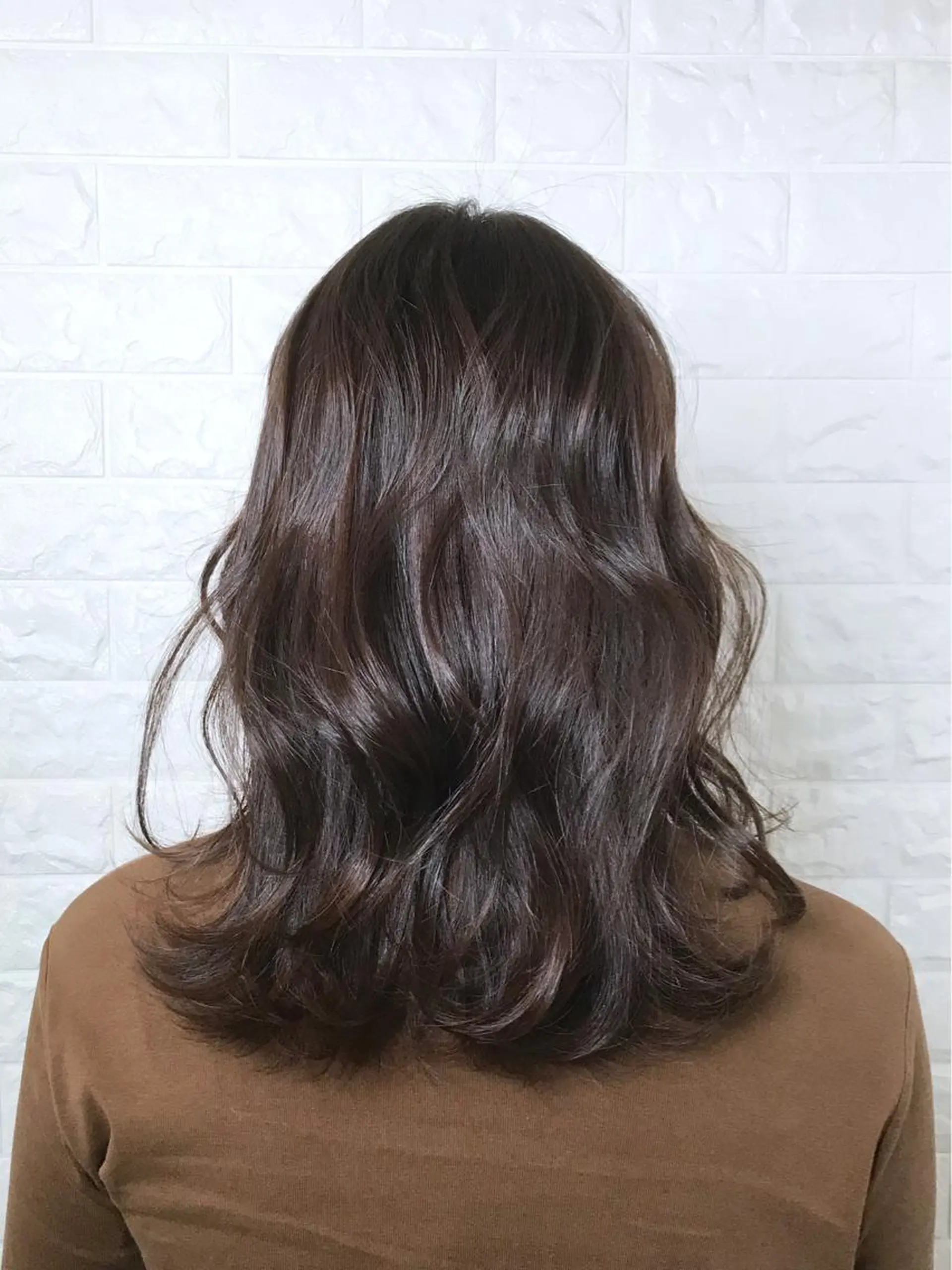 セミロング カラー ブラウンカラー イルミナカラー マロンブラウン ヘアカラー エイジングケア特化 美容師✂️山崎竜二のヘアスタイル