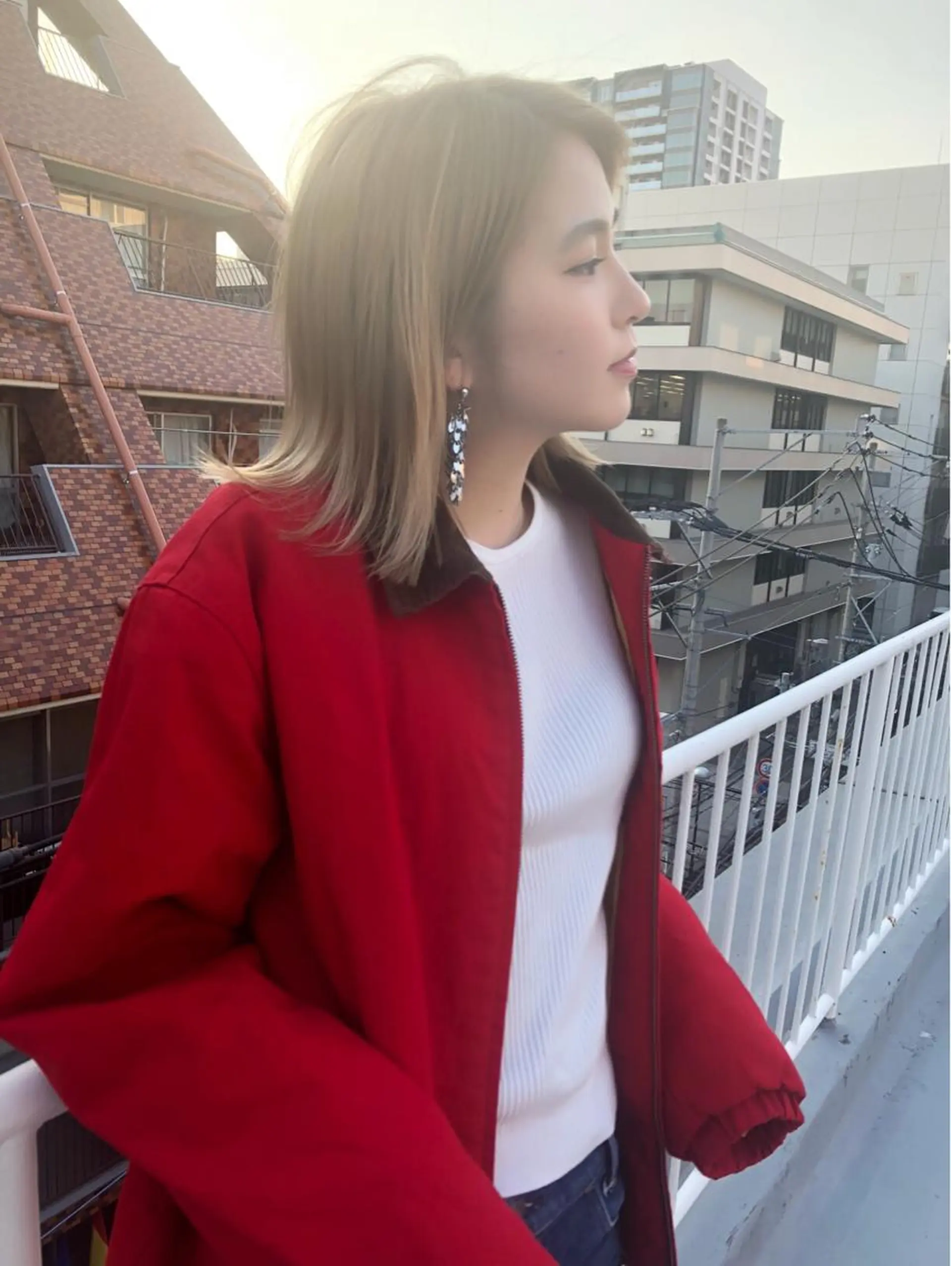 ミディアム カラー ベージュカラー ブリーチ ブロンド 外国人風カラー Pia hair Design Yakuin所属・Pia ツボイ ケイタのヘアスタイル