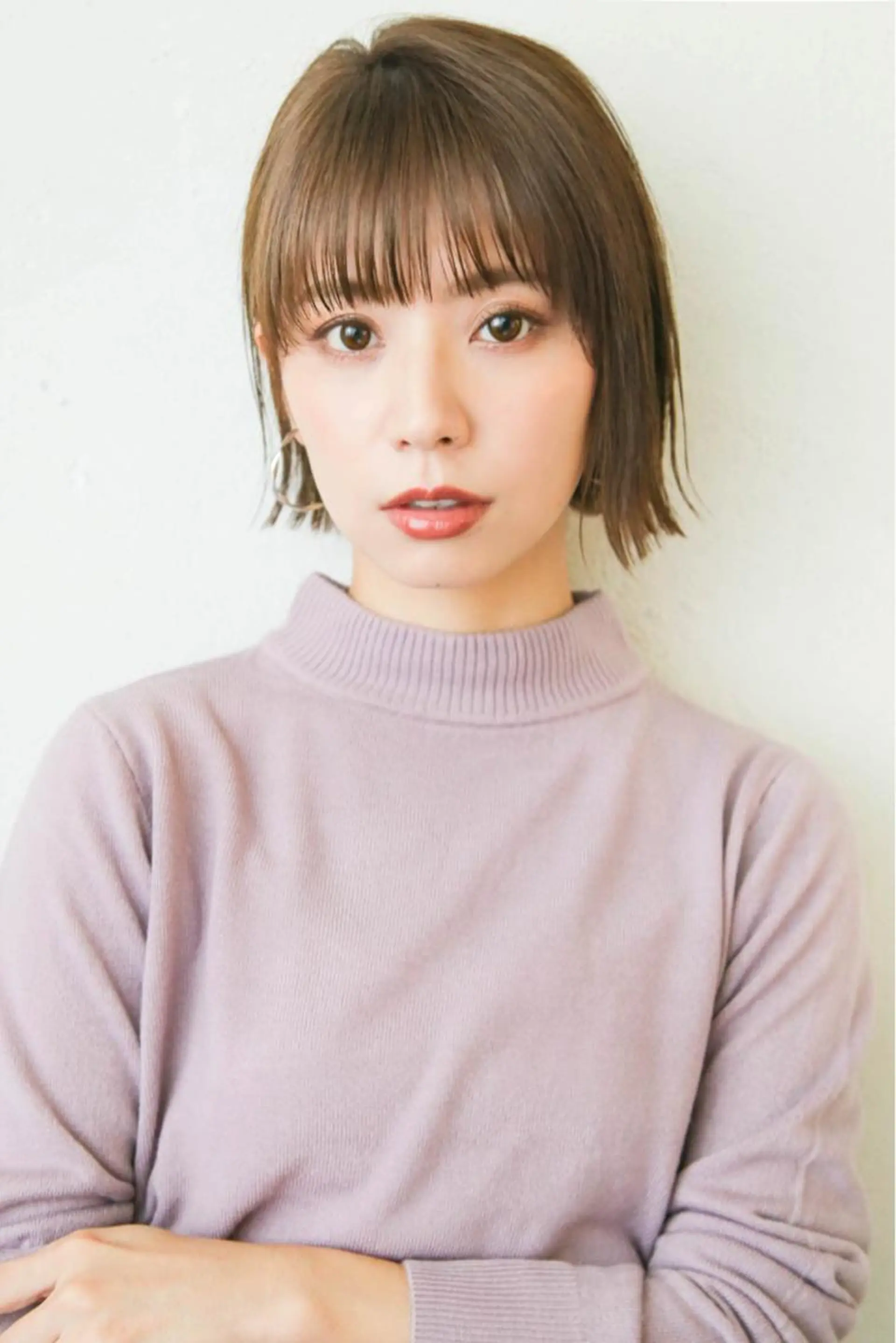 ミディアム ボブ 顔周りカット 小顔カット Monica所属・ボブ専門店 中島規寿のヘアスタイル