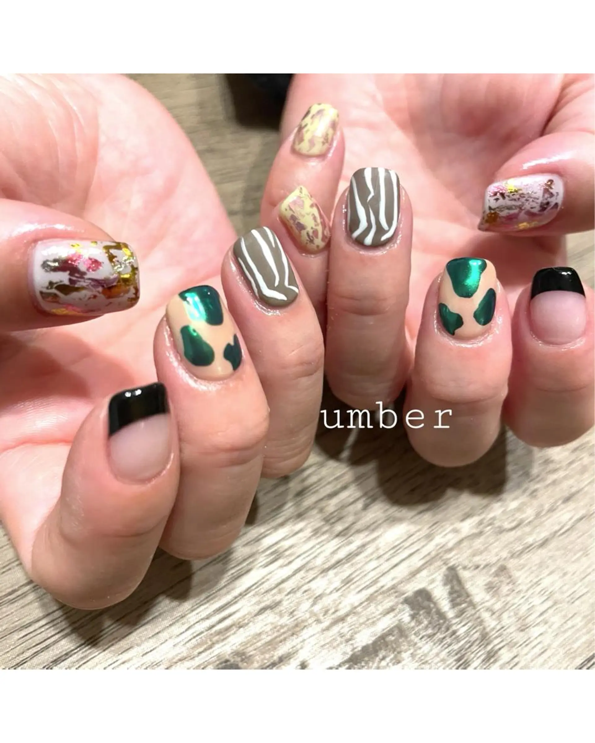 ネイル クリアネイル フットネイル フレンチネイル マグネットネイル メンズネイル ハンドネイル umber 三茶1分のネイルデザイン