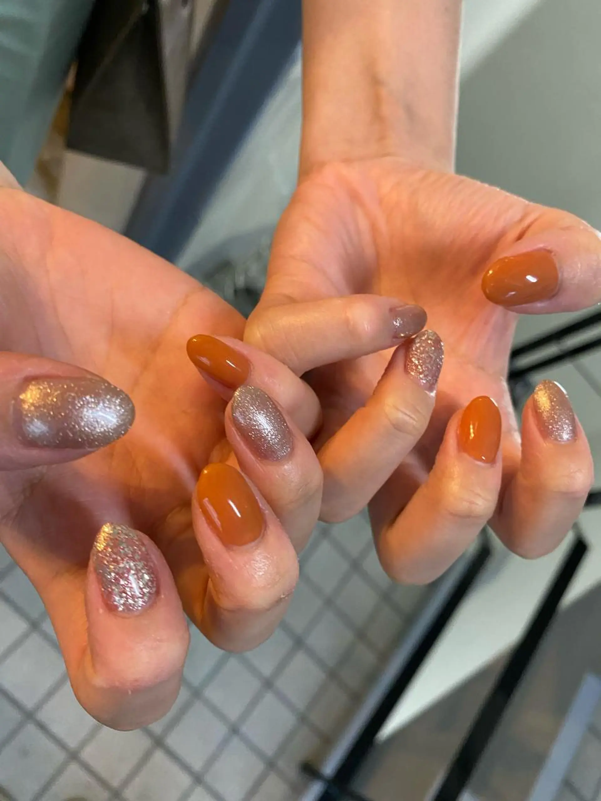 ネイル ラメ(グリッター) ハンドネイル Yarm As Etel.のネイルデザイン