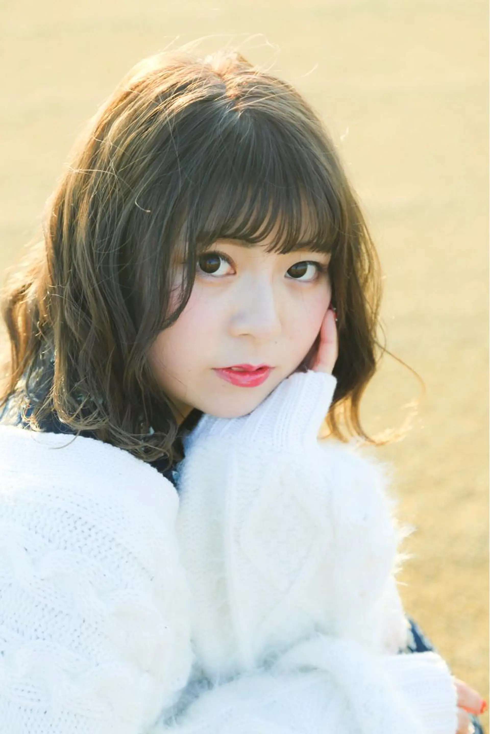 セミロング カラー カット ヘアカラー トリートメント オーストヘアージジ所属・TAI透明カラー 柔らかい縮毛矯正のヘアスタイル