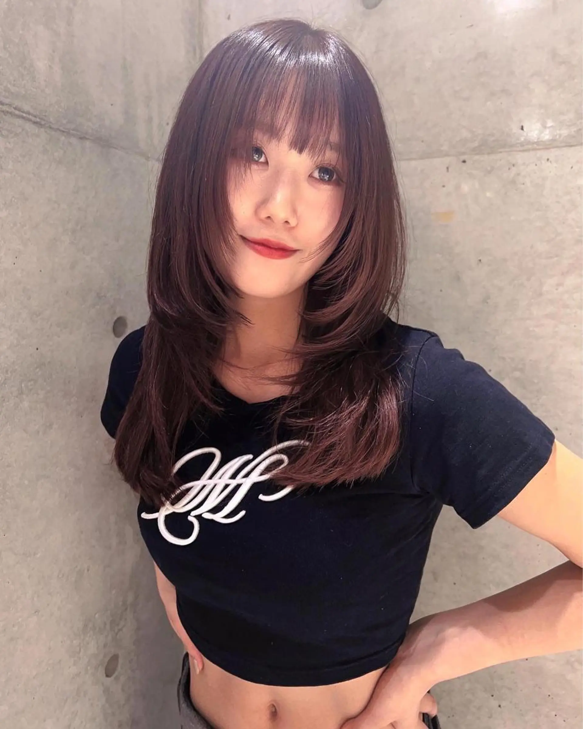 ロング 顔周り🇰🇷韓国 レイヤー/モエのヘアスタイル