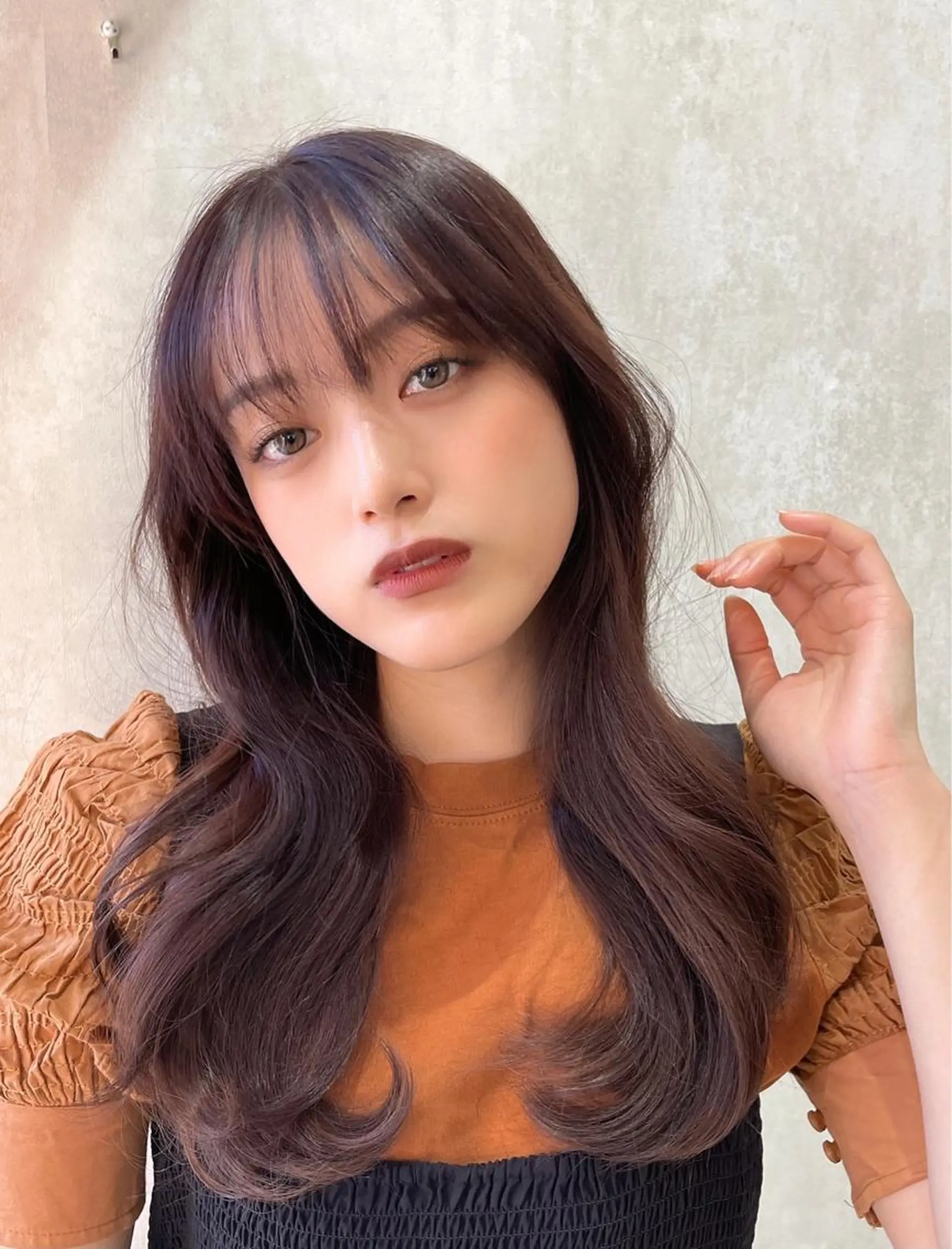 ロング カット ヘアカラー トリートメント レイヤー/韓国 ❤️髪質改善　芹奈のヘアスタイル