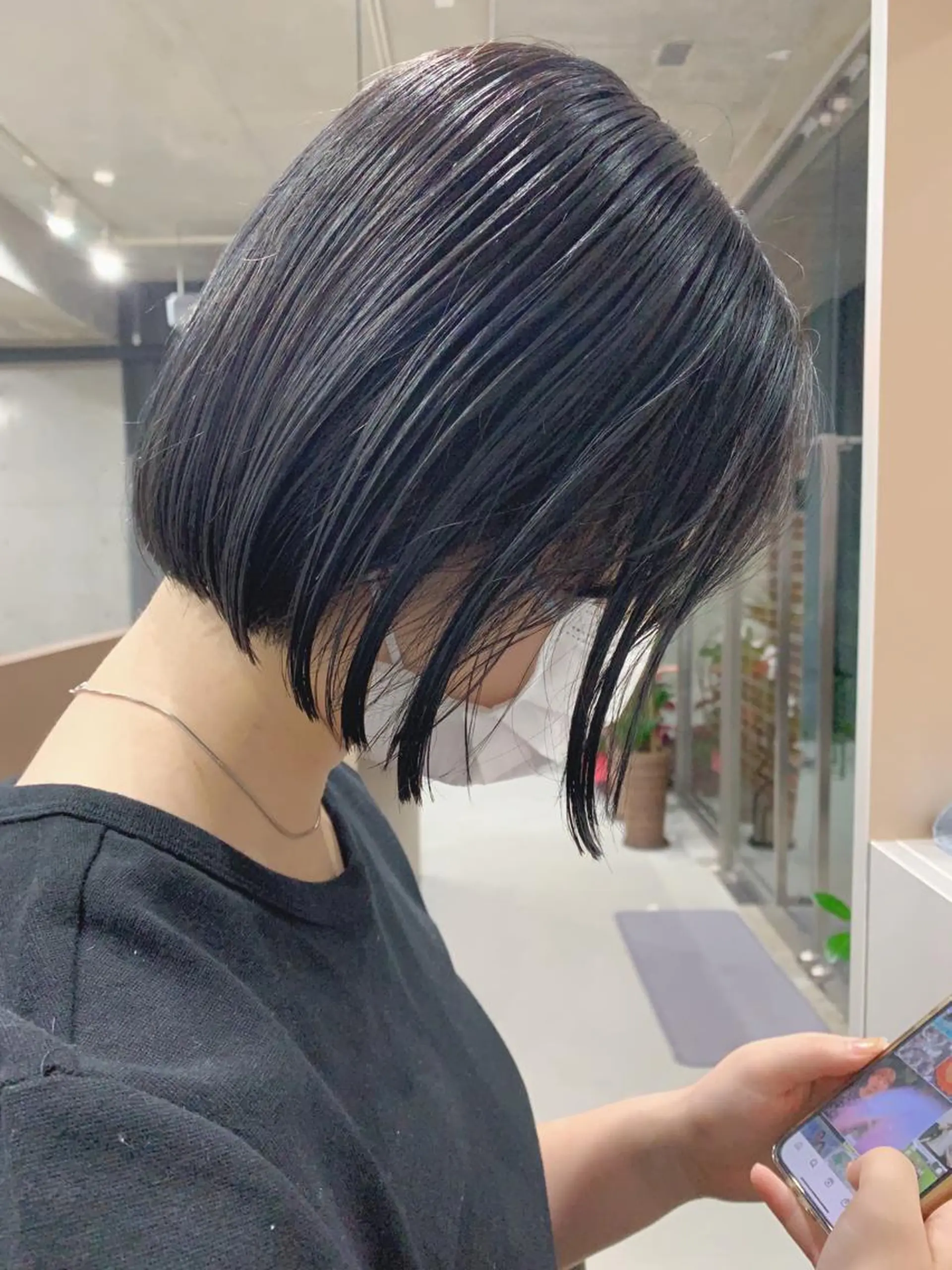 ショート カラー ボブパーマコテ巻き風 パーマNo1深江秀平のヘアスタイル