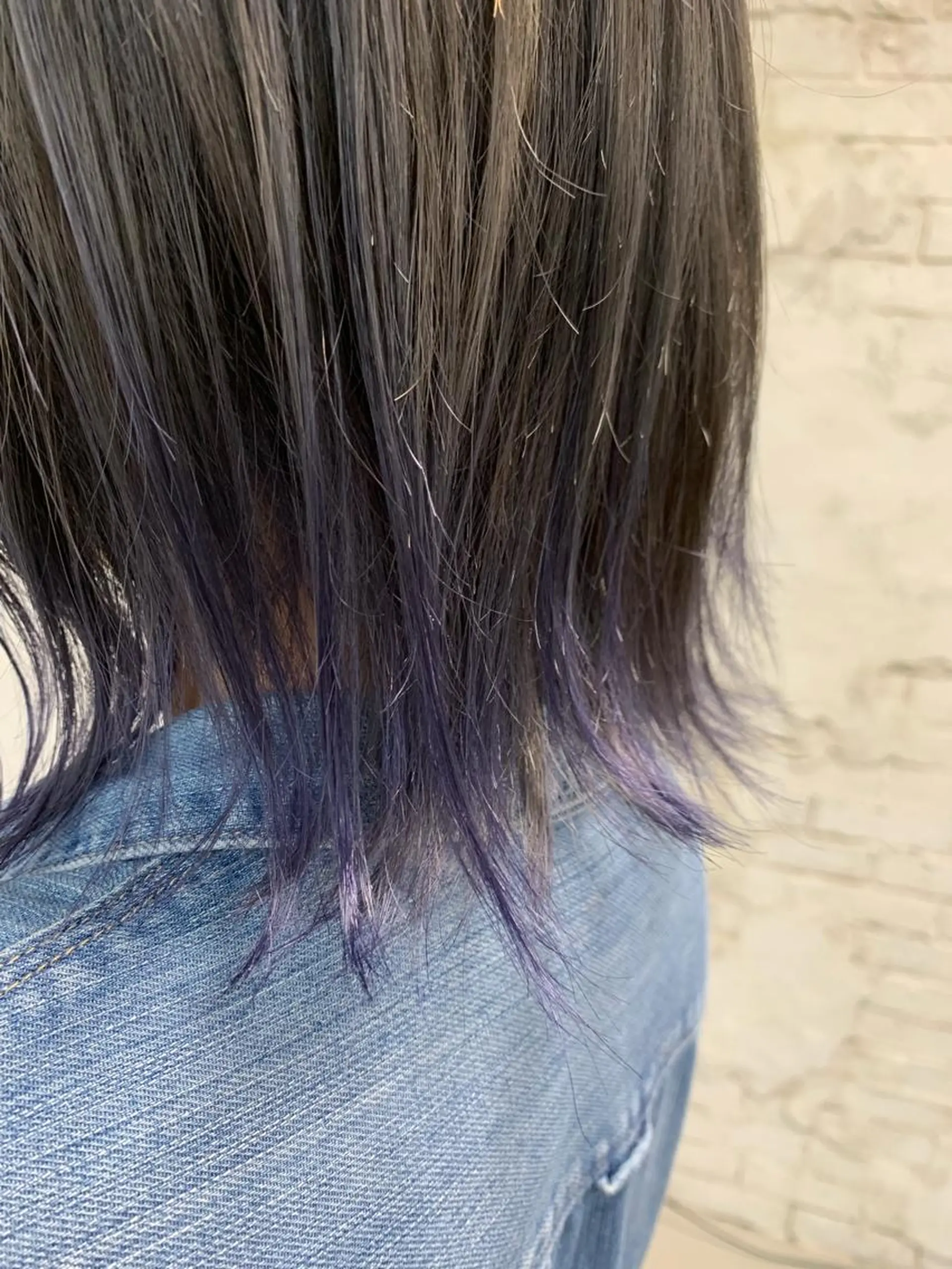 ミディアム カラー ネイビーカラー パープルカラー ヘアカラー トリートメント LUXBE LUCE那覇イオン店所属・LUXBE LUCEのヘアスタイル