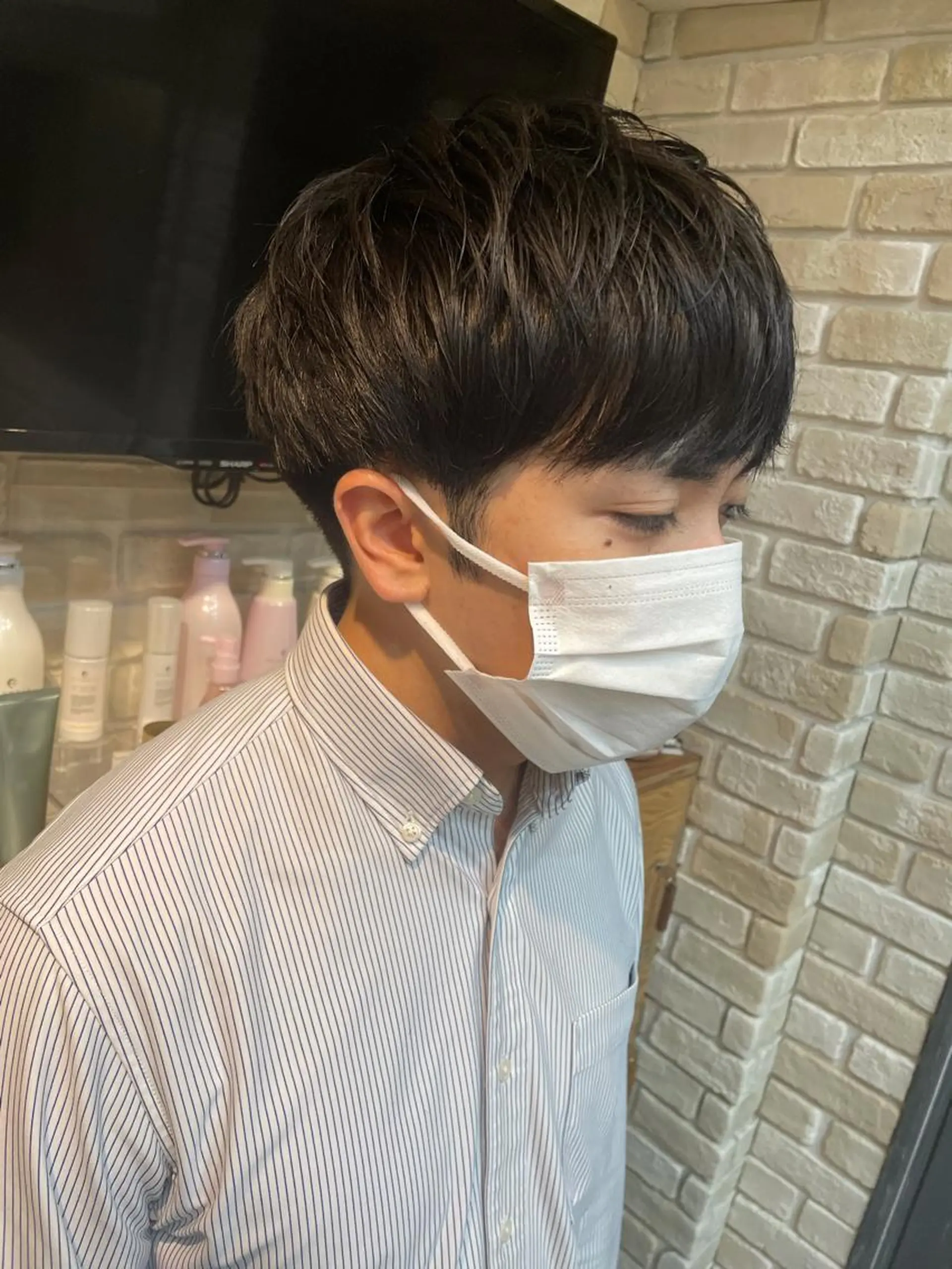 メンズ マッシュ メンズパーマ ツーブロック eyesburg W/est所属・ショート 村上のヘアスタイル