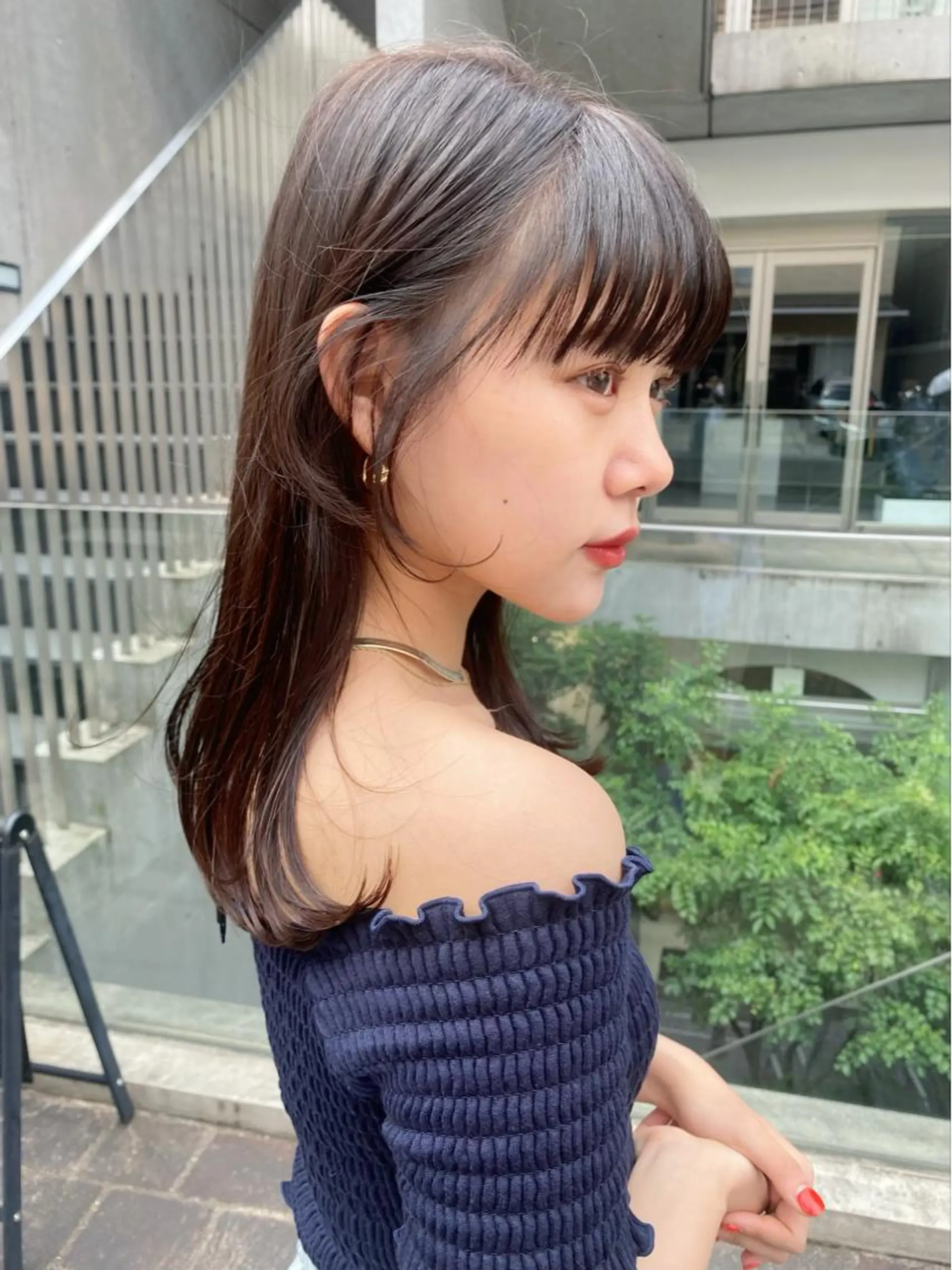 ミディアム カラー 三浦 望のヘアスタイル