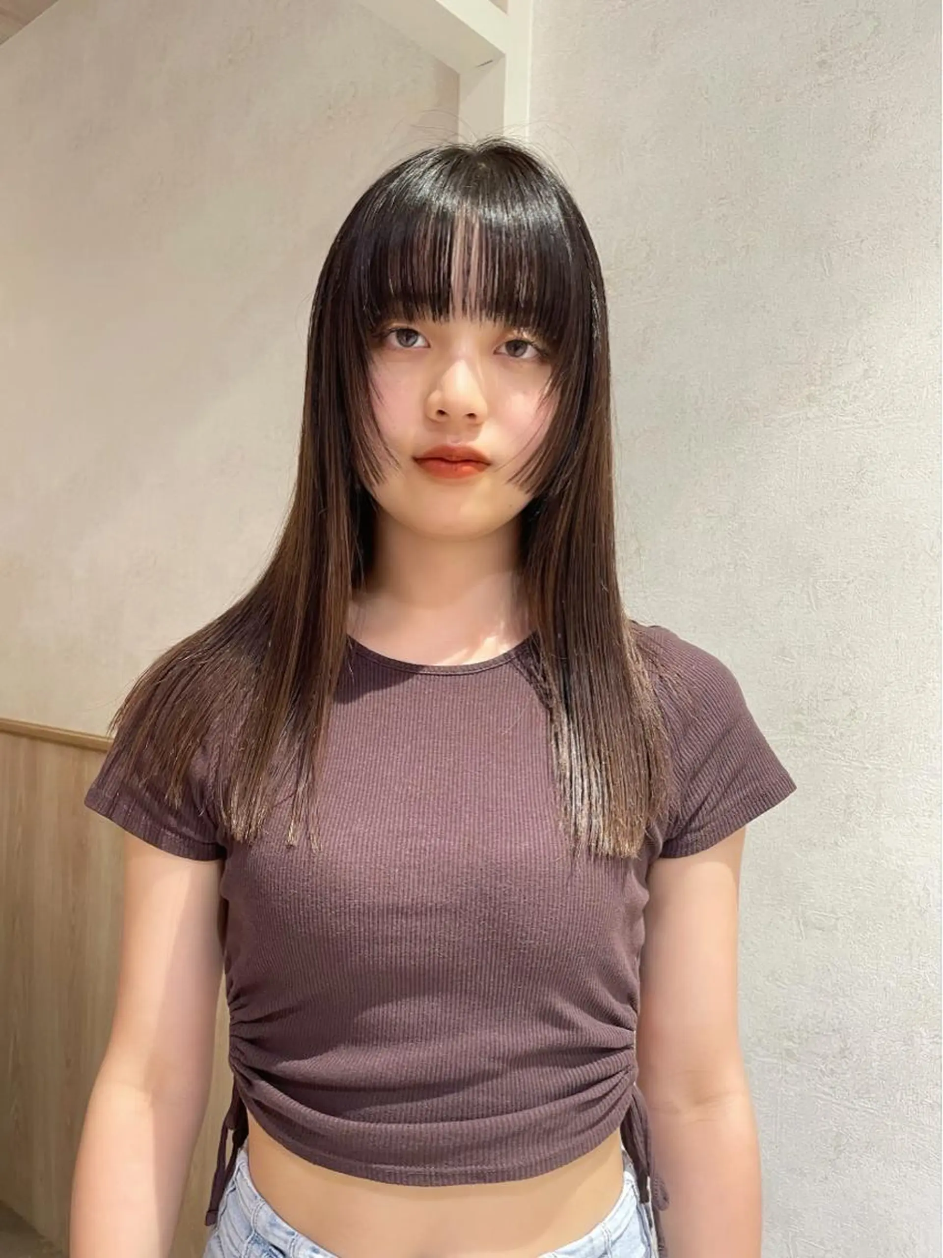 ロング 顔まわりレイヤー 顔周りカット レイヤーカット カット haru/レイヤー/ ウルフのヘアスタイル