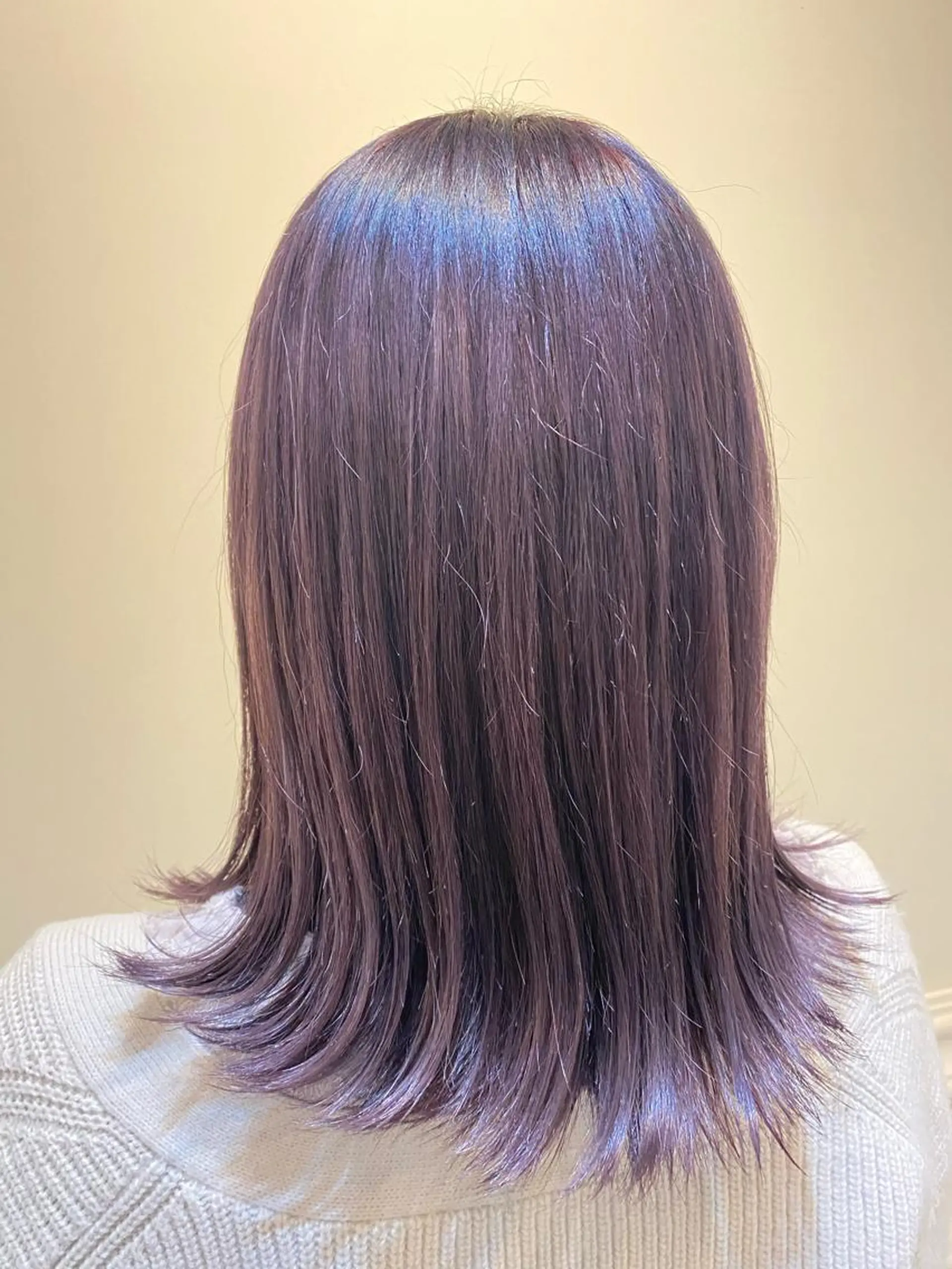 ミディアム カラー パープルカラー シルバー カット ヘアカラー トリートメント グレージュ/透明感/ 韓国ヘア/RISAのヘアスタイル