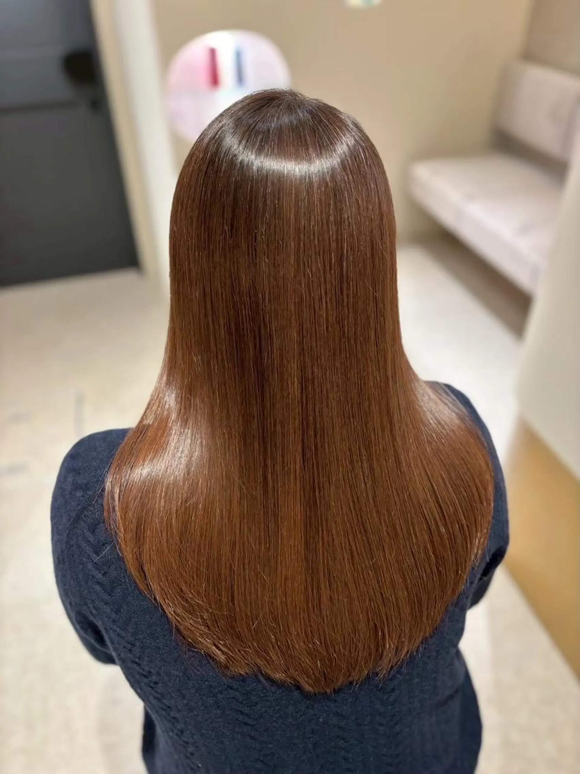 ロング カラー パーマ ヘアカラー 縮毛矯正 ゆい 縮毛矯正/髪質改善のヘアスタイル