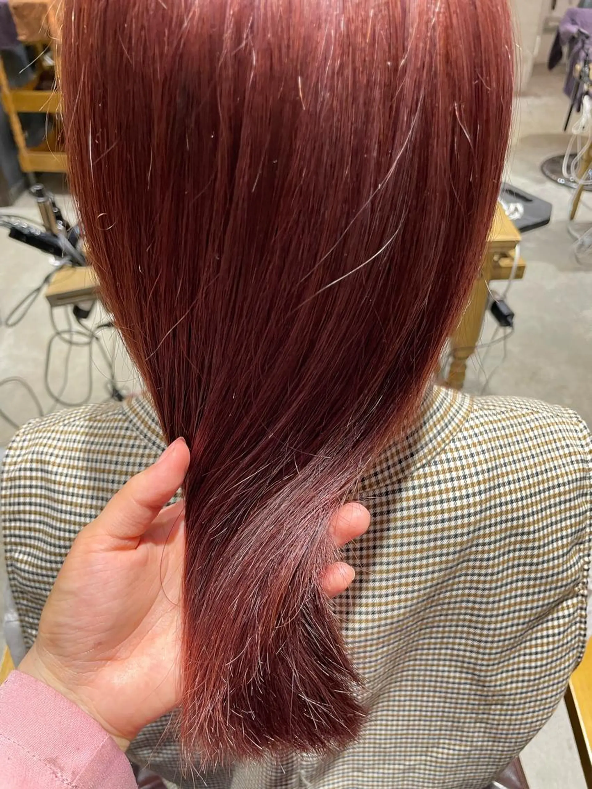 ミディアム カラー ブリーチ ブリーチなしカラー loely 💞miyuのヘアスタイル