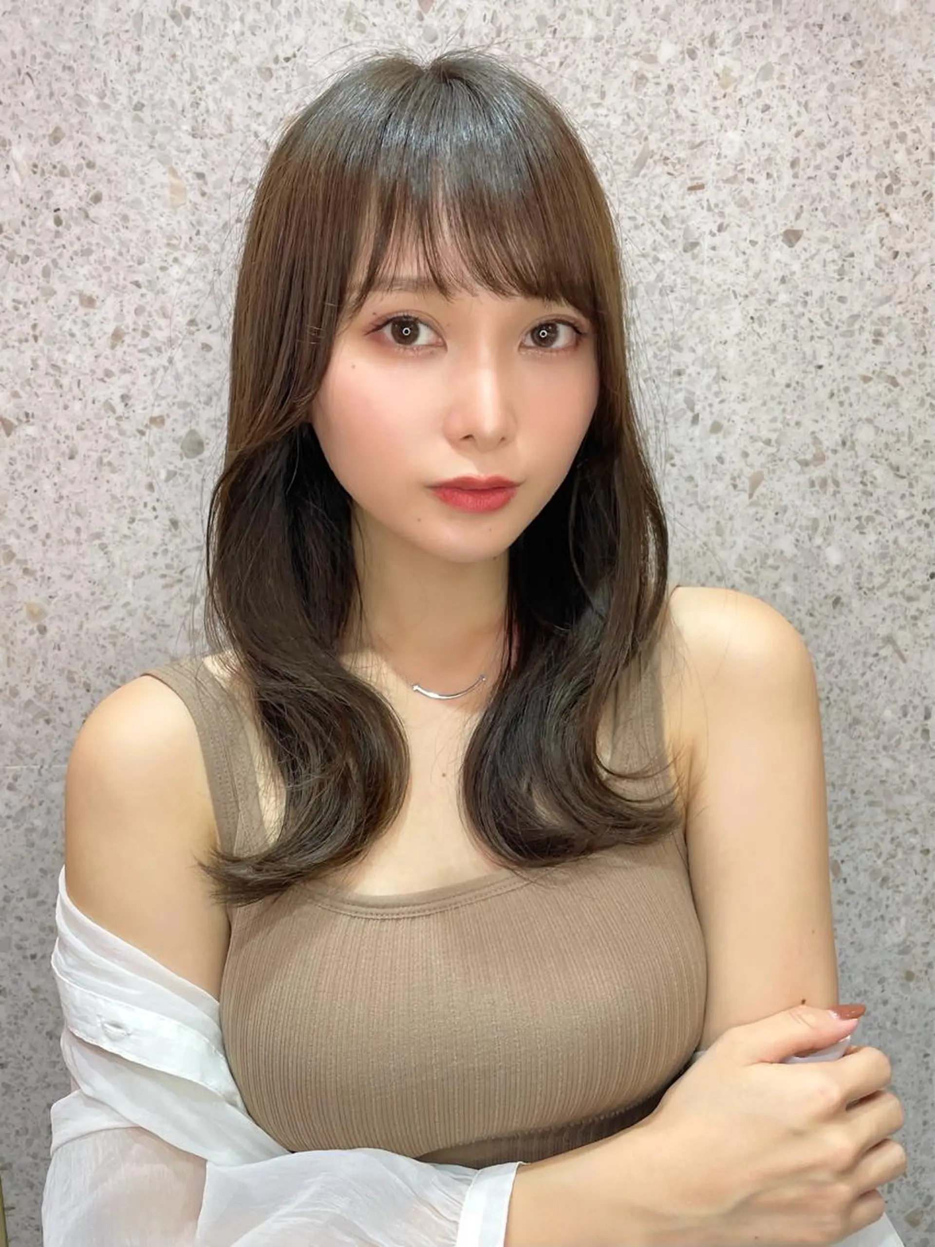 セミロング カラー 韓国ヘア🤍顔周り/ 髪質改善✨/林遼一郎のヘアスタイル