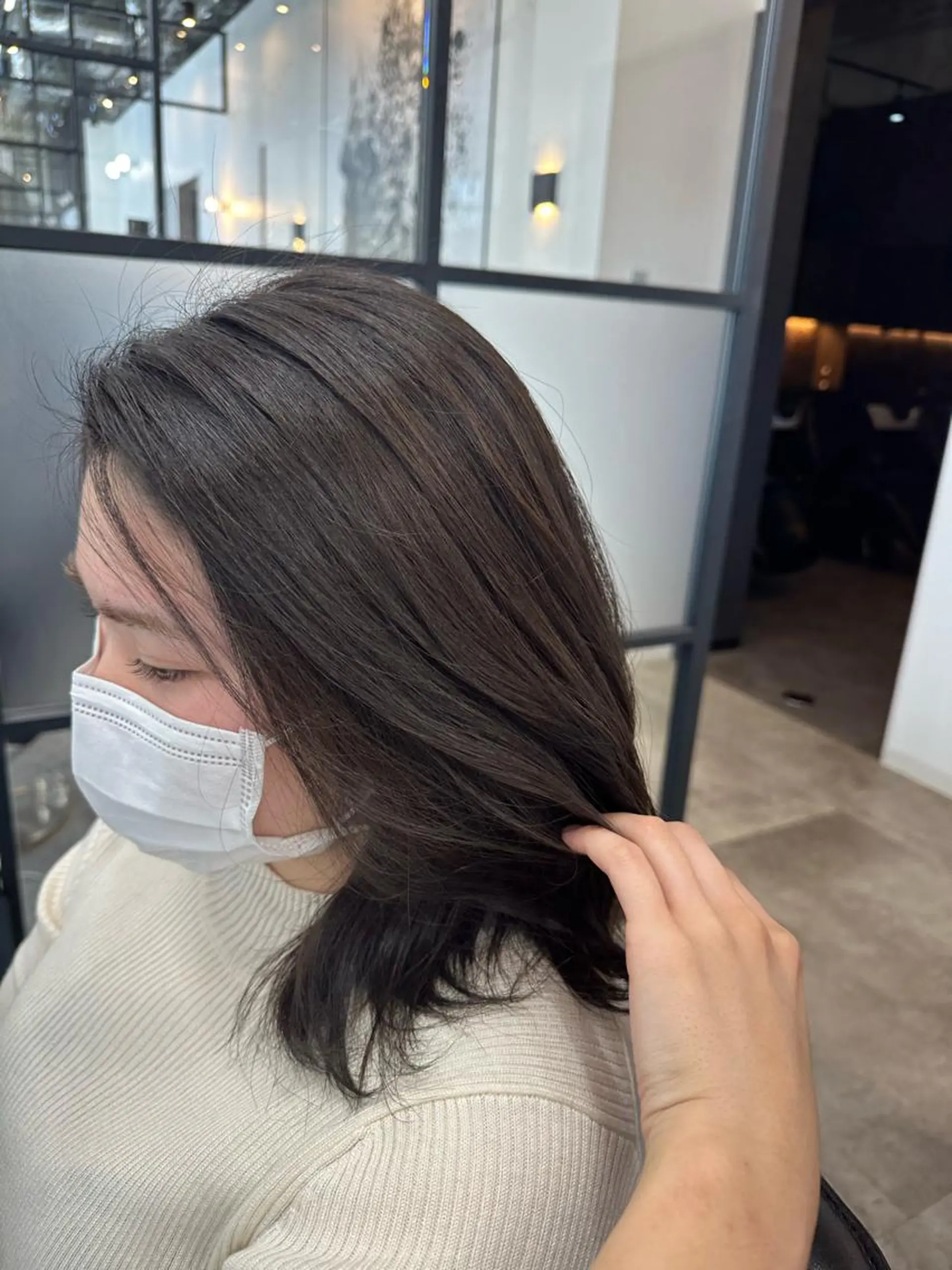 ミディアム カラー カット ヘアカラー トリートメント 韓国レイヤー✨ yasuko銀座のヘアスタイル