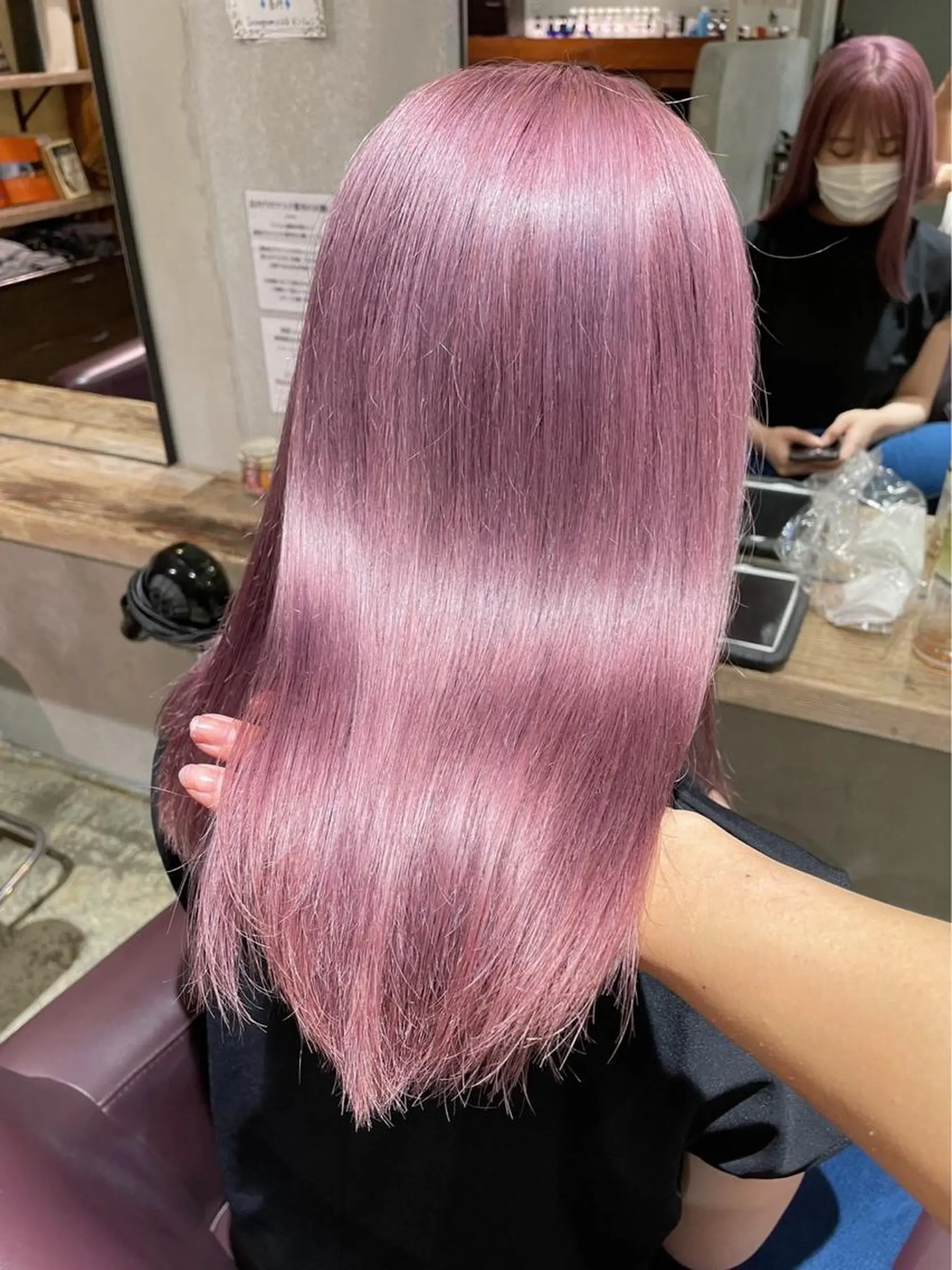 ロング カラー ラベンダーカラー ラベンダーピンク ピンクカラー カット 縮毛矯正 トリートメント HACCH （ハッチ）所属・🪼ボブ/ミニボブ /髪質改善🪼のヘアスタイル