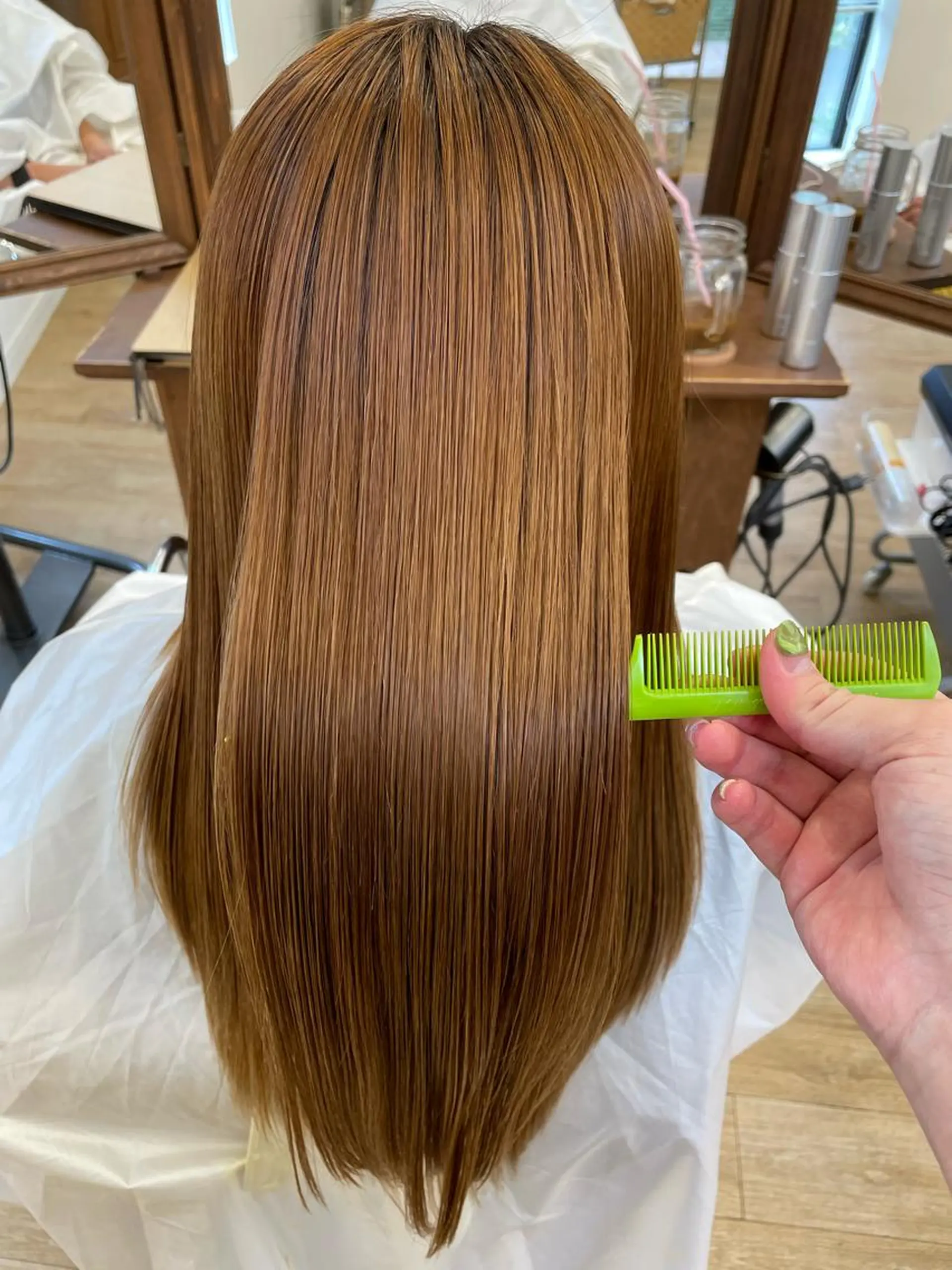 ミディアム カラー 酸性ストレート 縮毛矯正 トリートメント ブリーチ👩‍🦳/ ‪✂︎MANAMIのヘアスタイル