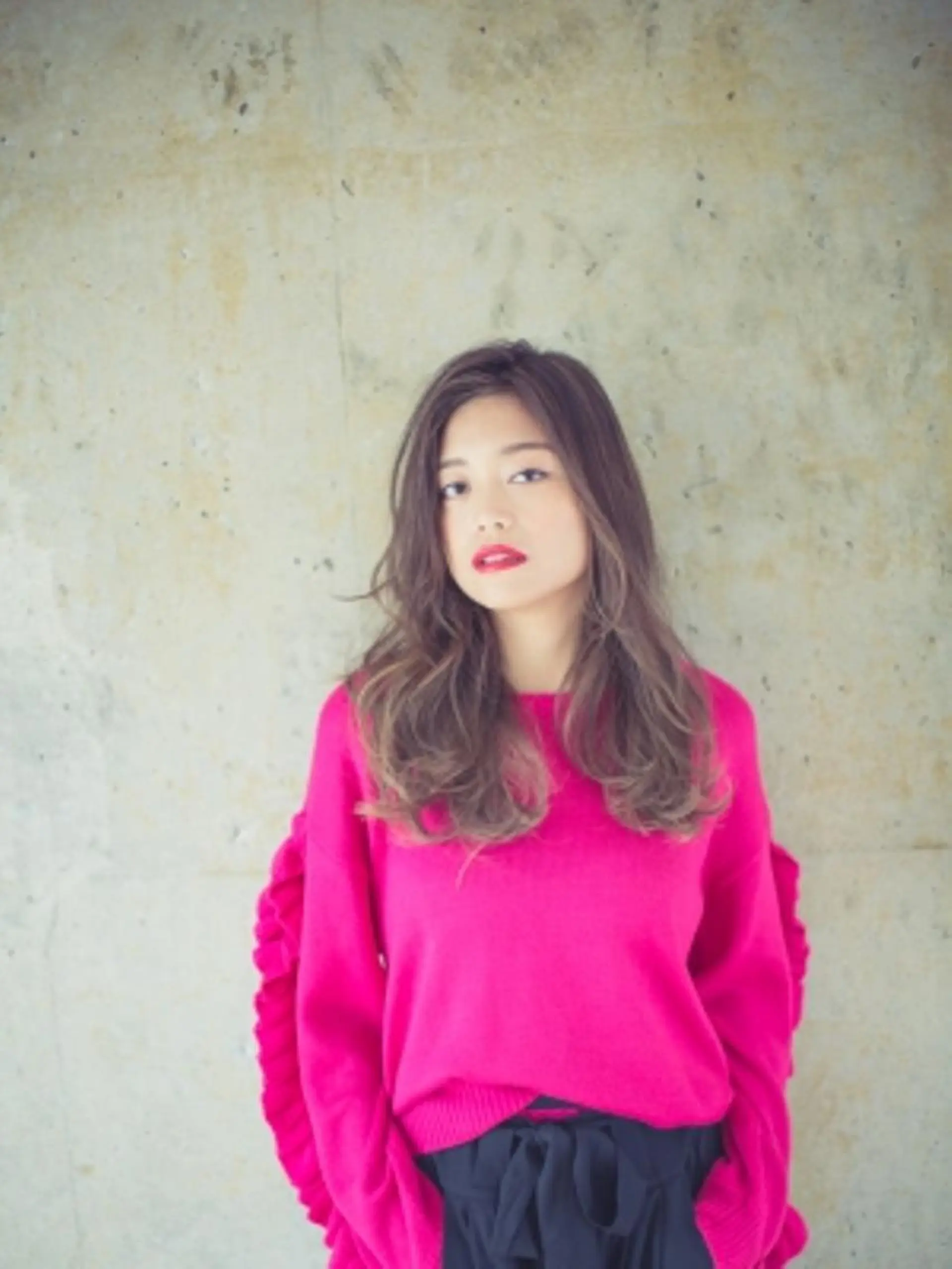 セミロング カラー パーマ amie 高崎 【アミ】のヘアスタイル