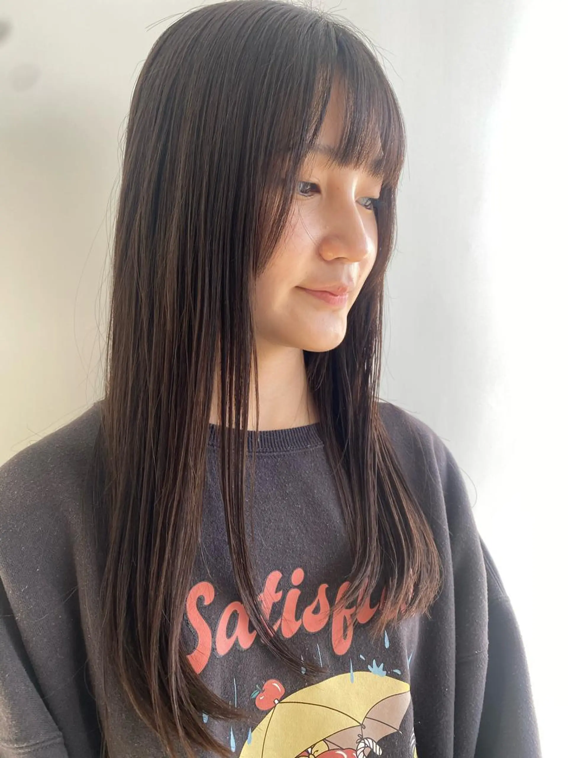 ロング カラー ミストバング 透明感カラー デザインカラー イヤリングカラー  フェイスフレーミング nambu-GARDEN所属・上田 昂雅のヘアスタイル